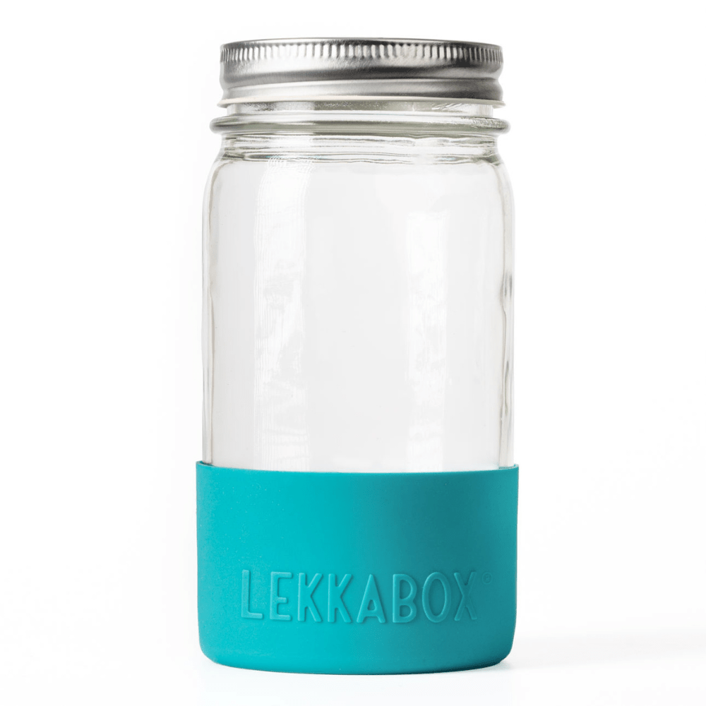LEKKABOX® Meal Prep Glas mit Bumper, 500ml - Ocean Lekkabox - malmichmunt.com