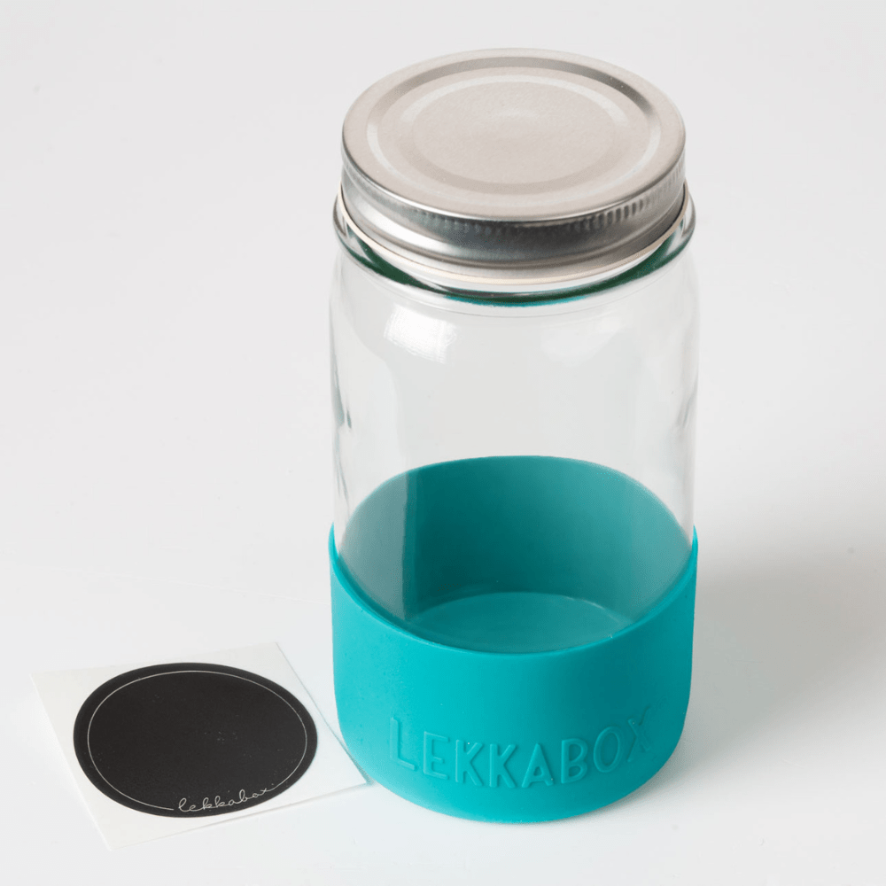 LEKKABOX® Meal Prep Glas mit Bumper, 500ml - Ocean Lekkabox - malmichmunt.com