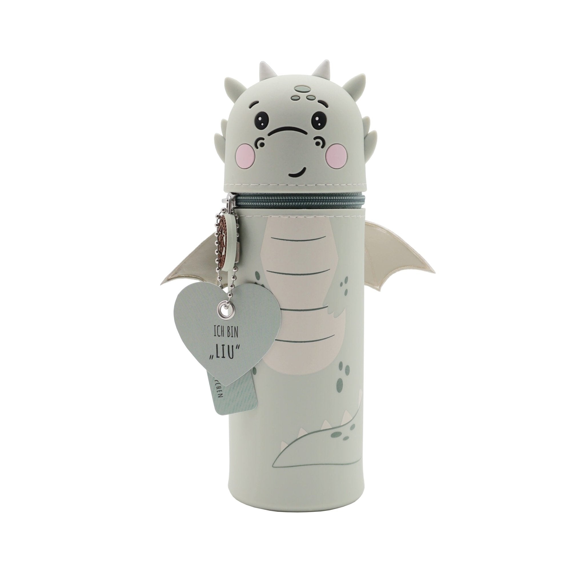 Lulubug lustiges Federmäppchen aus Silikon - Drache "Liu" Bell Trade - malmichmunt.com