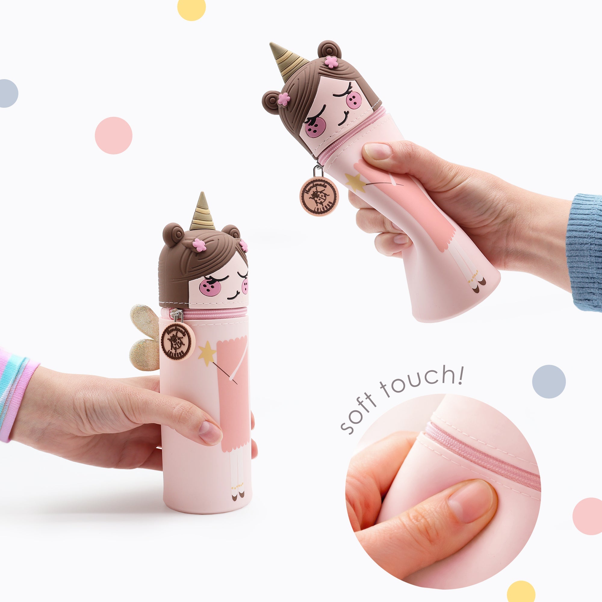 Lulubug lustiges Federmäppchen aus Silikon - Fee Anni Bell Trade - malmichmunt.com