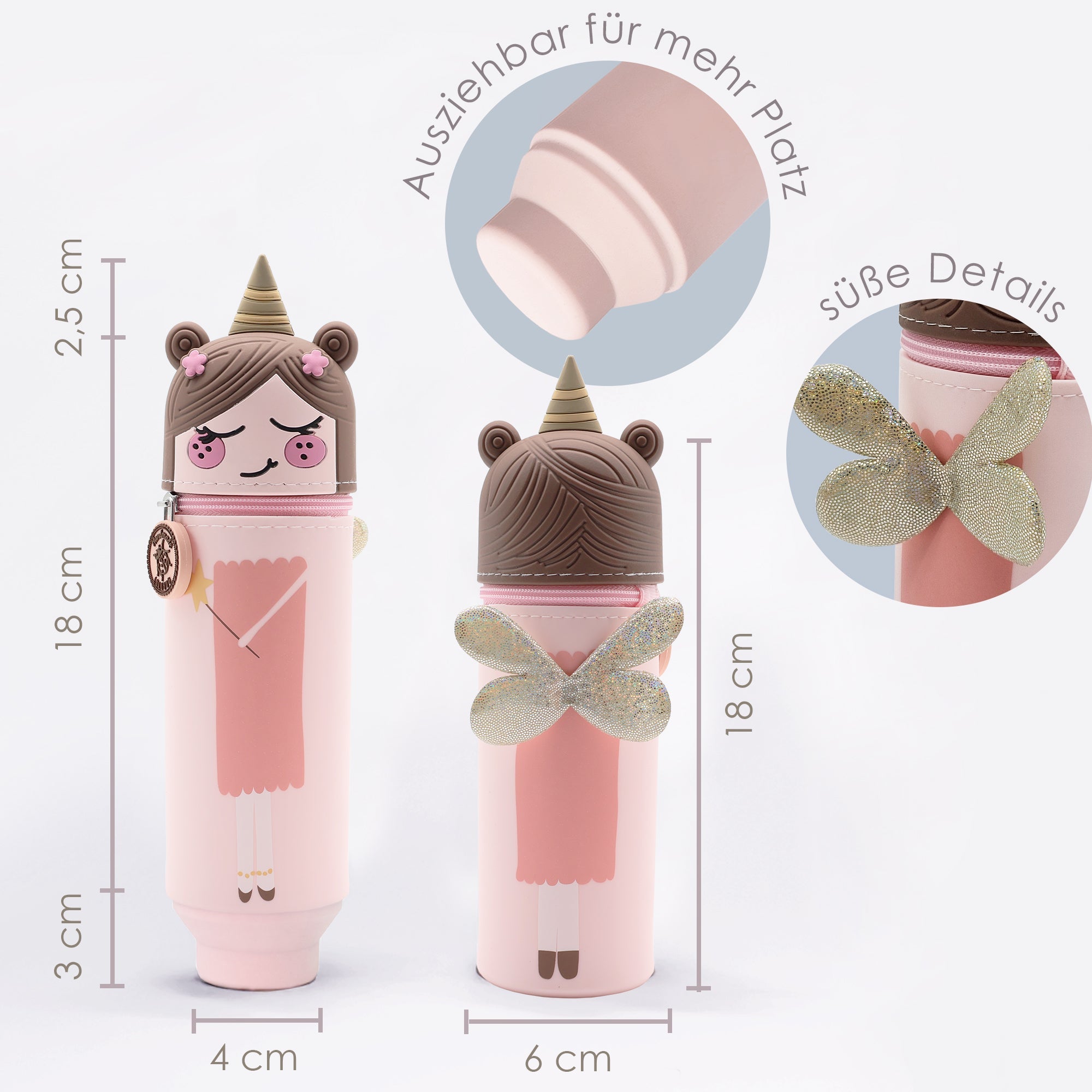 Lulubug lustiges Federmäppchen aus Silikon - Fee Anni Bell Trade - malmichmunt.com