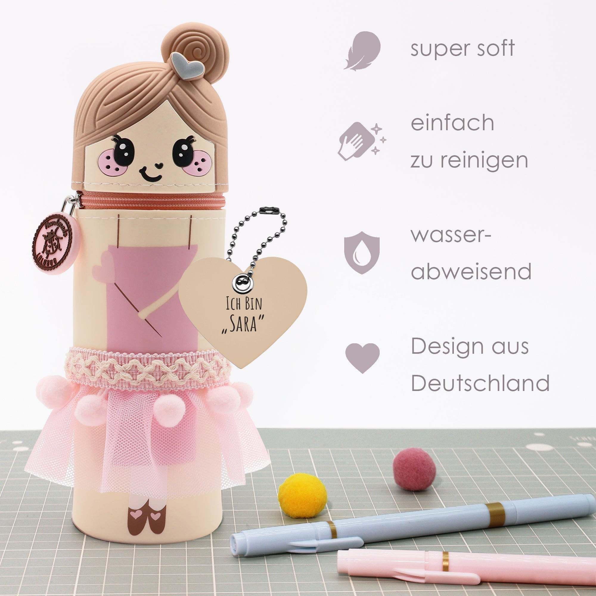 Lulubug lustiges Federmäppchen aus Silikon - Fee Sara Bell Trade - malmichmunt.com