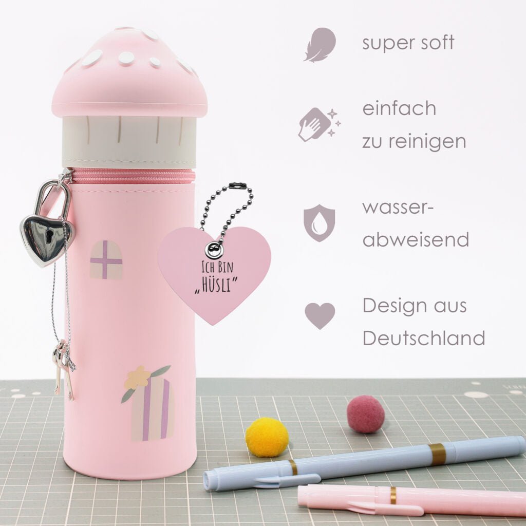 Lulubug lustiges Federmäppchen aus Silikon - Haus "Hüsli" Bell Trade - malmichmunt.com