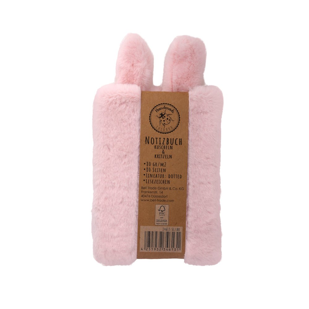 Lulubug Plüsch - Notizbuch Hase „Hoppy“ rosa Bell Trade - malmichmunt.com
