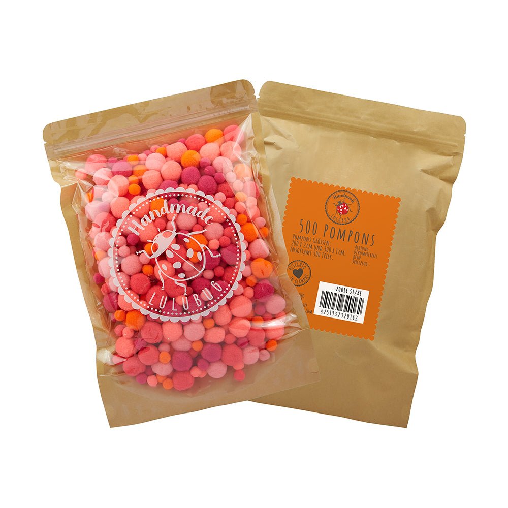 Lulubug PomPon Set, 500 Stück "Neon" Bell Trade - malmichmunt.com