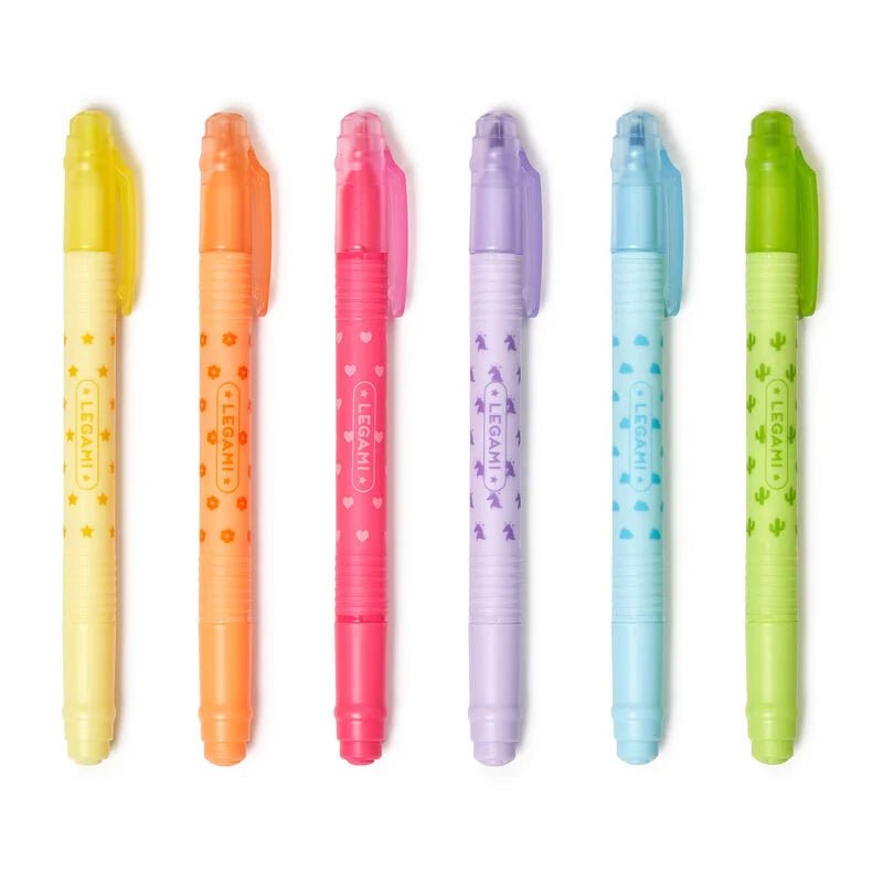 Magic Highlighters - Set mit 6 löschbaren Textmarkern Legami - malmichmunt.com