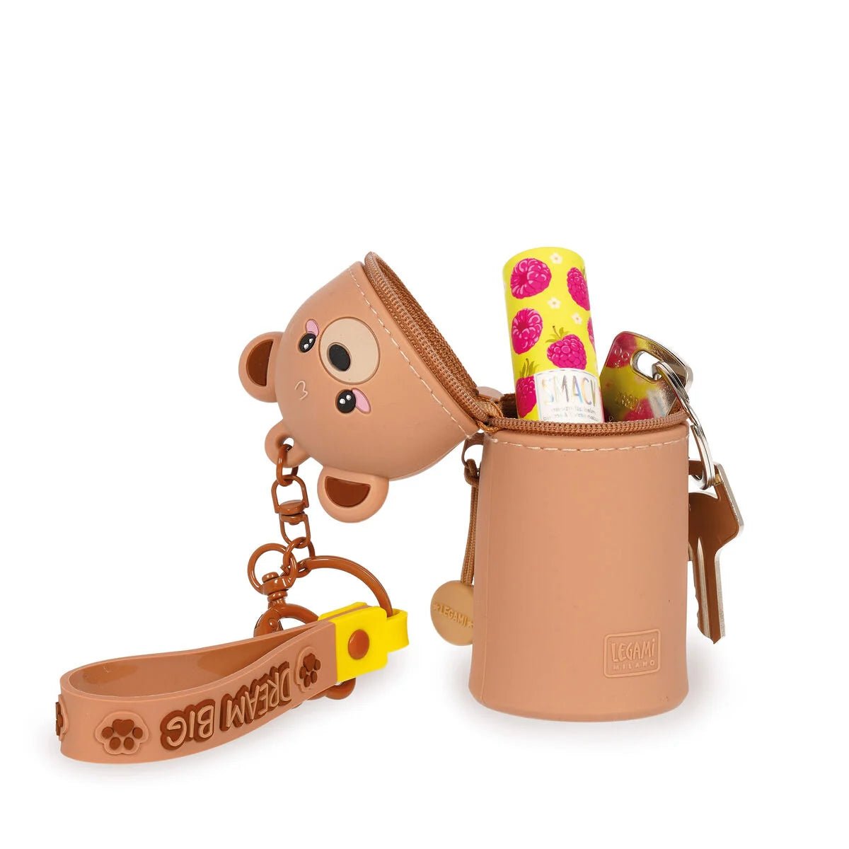 Mini Kawaii Münztasche mit Schlüsselanhänger - Teddy Legami - malmichmunt.com