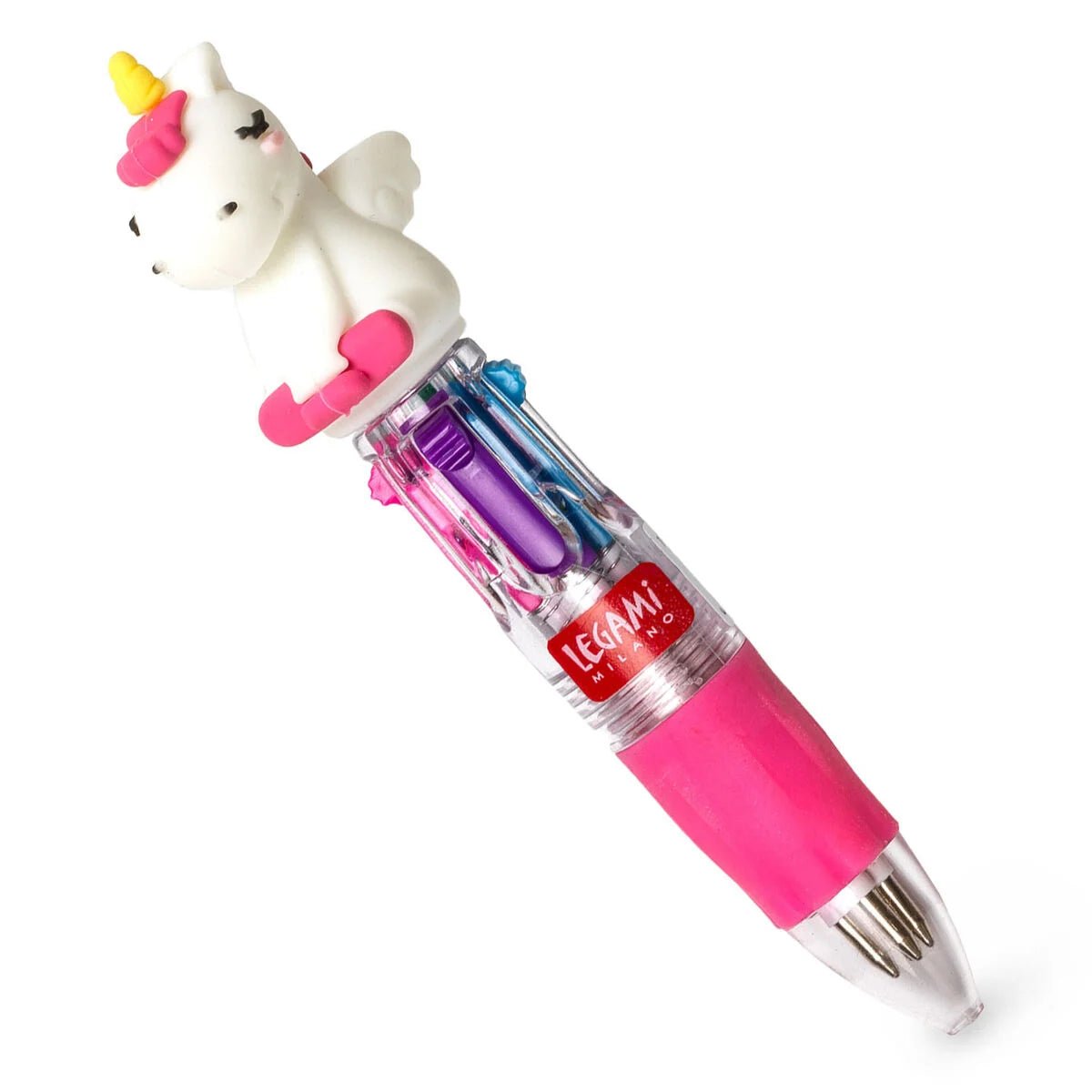 Mini - Kugelschreiber mit 4 Farben - Mini Magic Rainbow Einhorn - malmichmunt.com