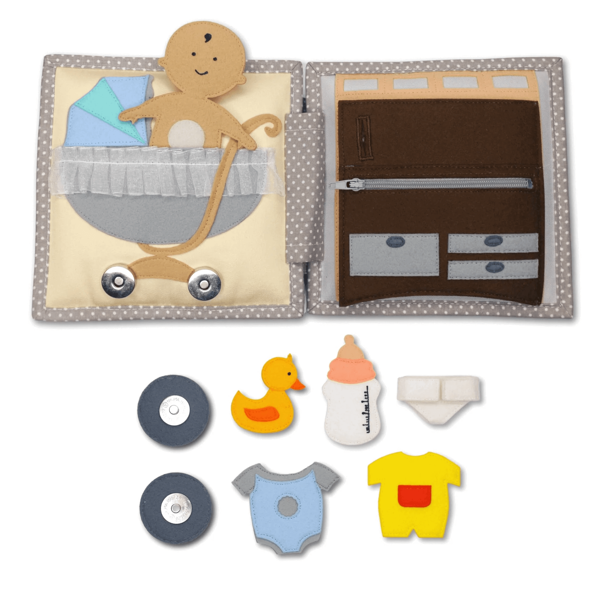Mini Quiet Book "Jolly Baby" (ab 18 Monaten) Jolly Designs - malmichmunt.com