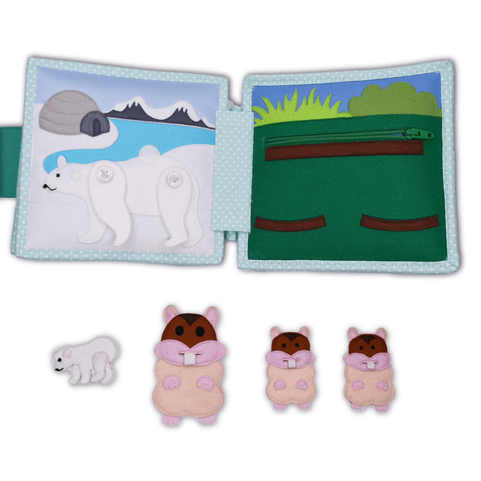 Mini Quiet Book "Jolly Jungle" (ab 18 Monaten) Jolly Designs - malmichmunt.com