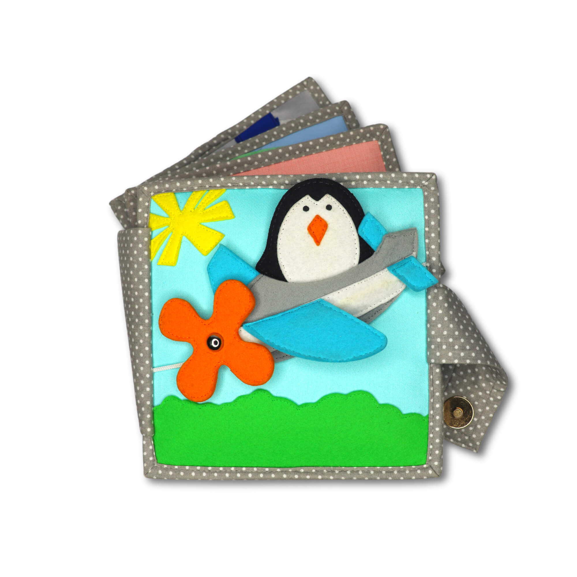 Mini Quiet Book "Kleiner Pilot" (ab 3 Jahren) Jolly Designs - malmichmunt.com