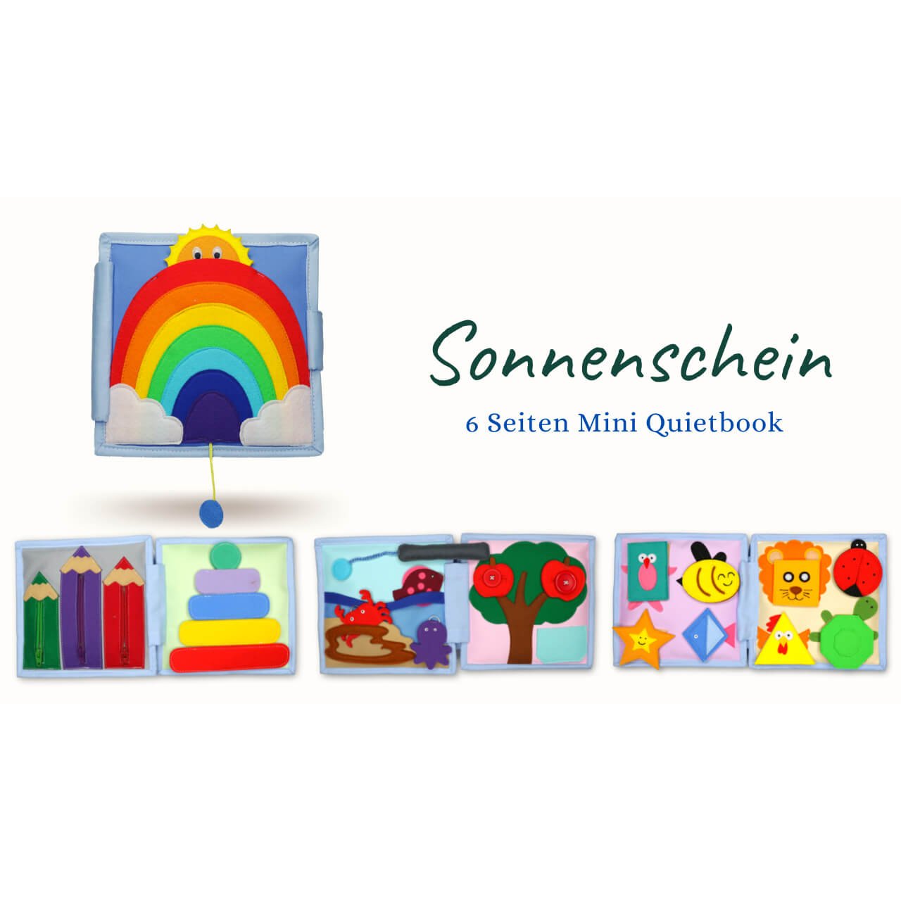 Mini Quiet Book "Sonnenschein" (ab 18 Monaten) Jolly Designs - malmichmunt.com