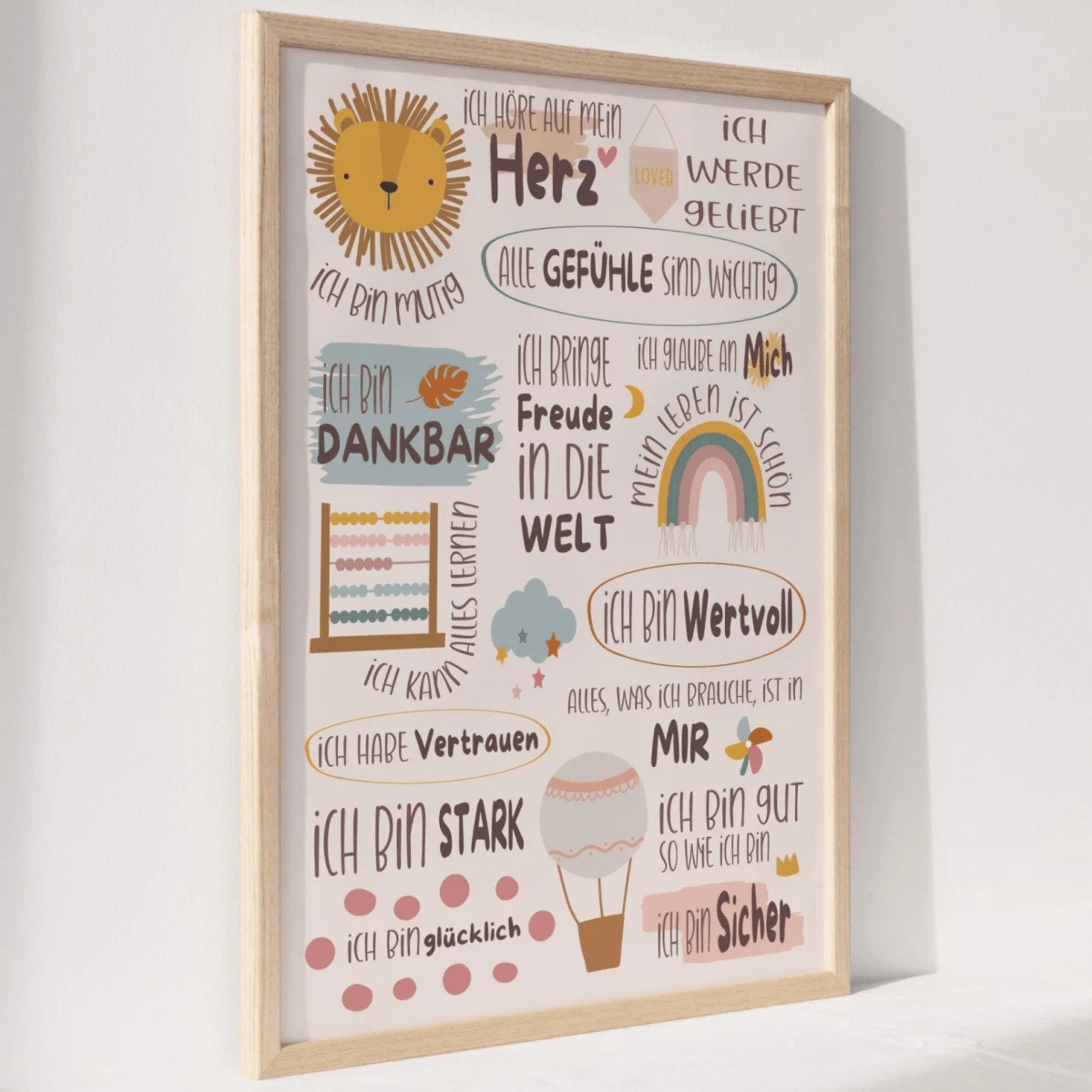 Modern Kids Art - Affirmations Poster Harmonie Modern Kids Art - malmichmunt.com