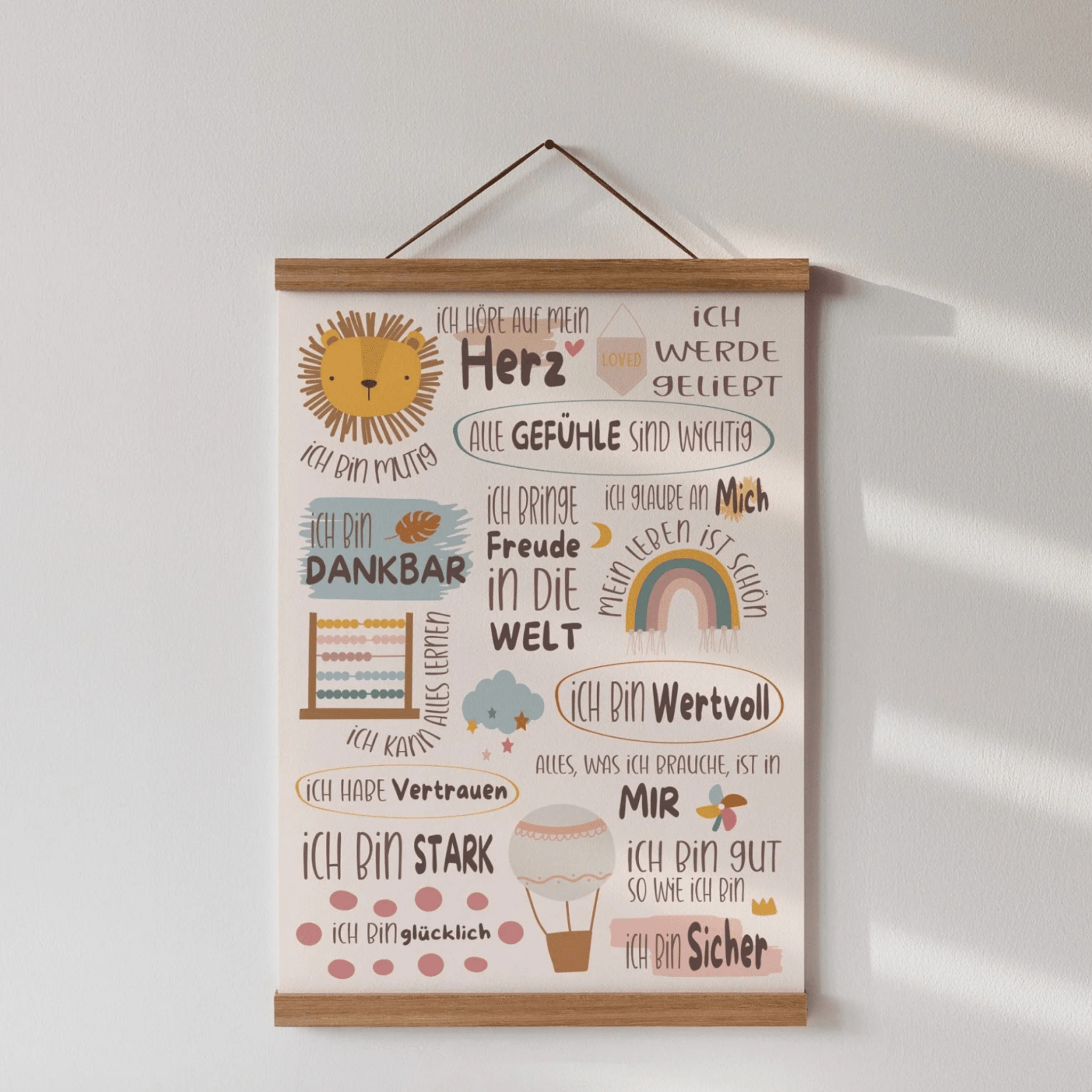 Modern Kids Art - Affirmations Poster Harmonie Modern Kids Art - malmichmunt.com