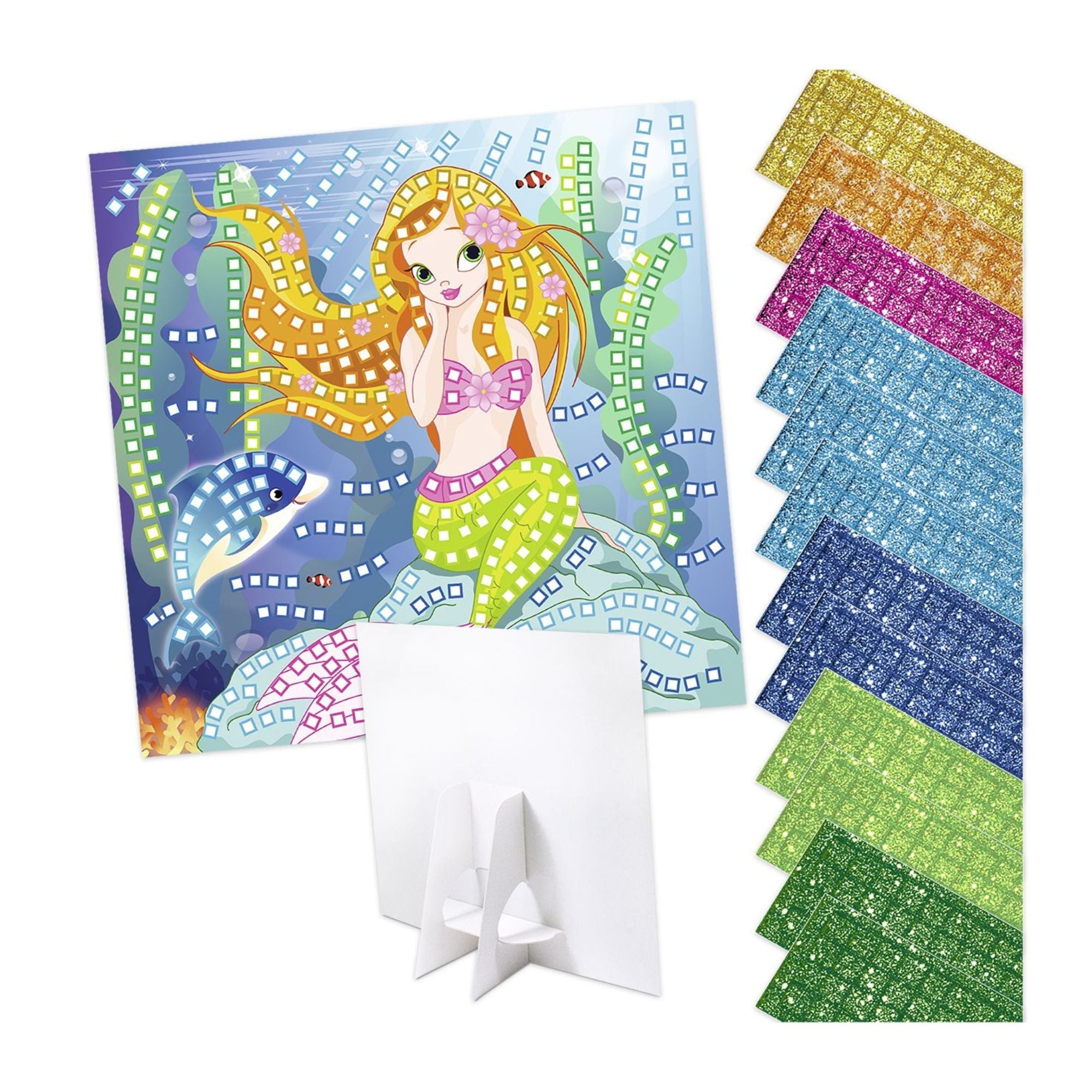 Moosgummi - Mosaik "Glitter Meerjungfrau" Ursus - malmichmunt.com