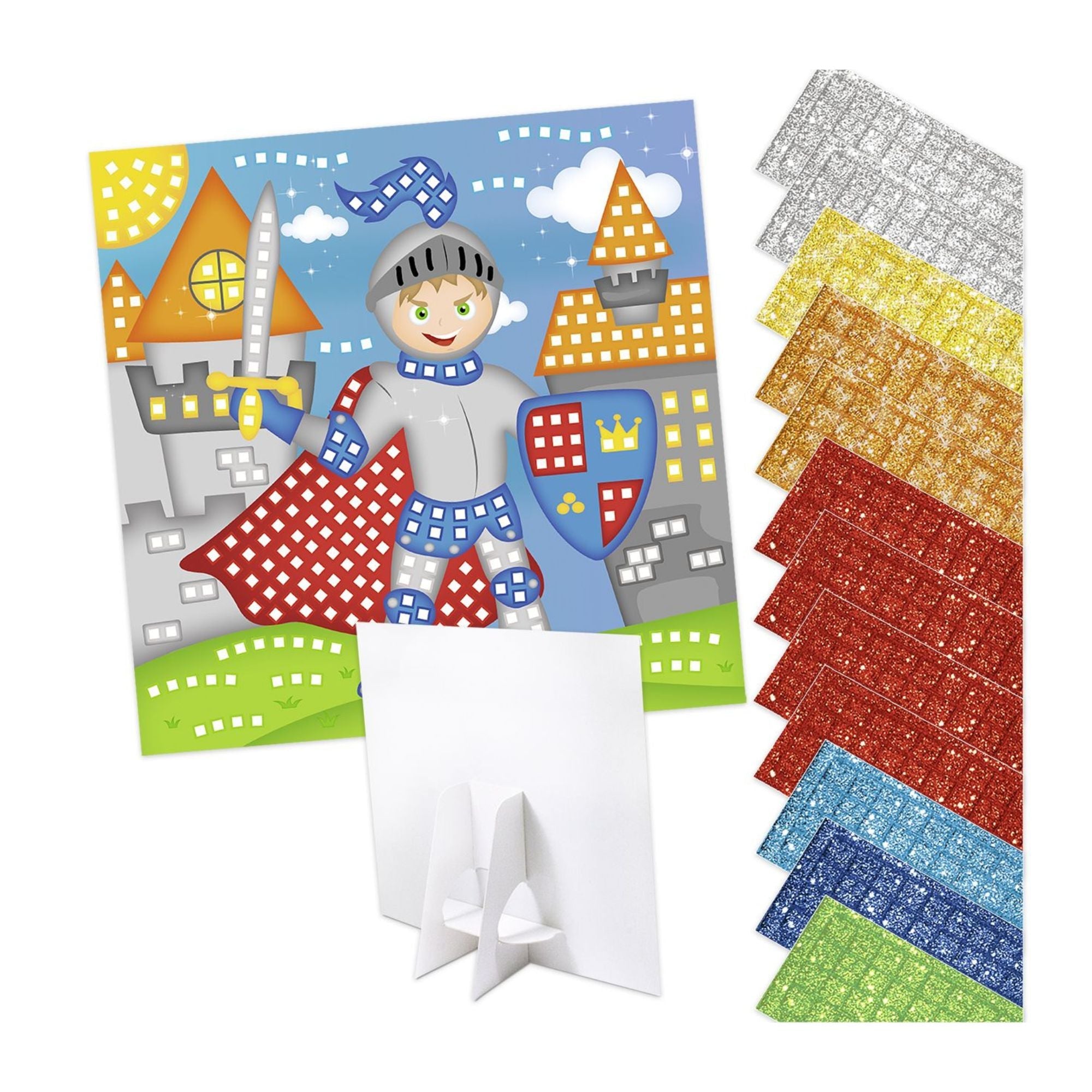 Moosgummi - Mosaik "Glitter Ritter" Ursus - malmichmunt.com