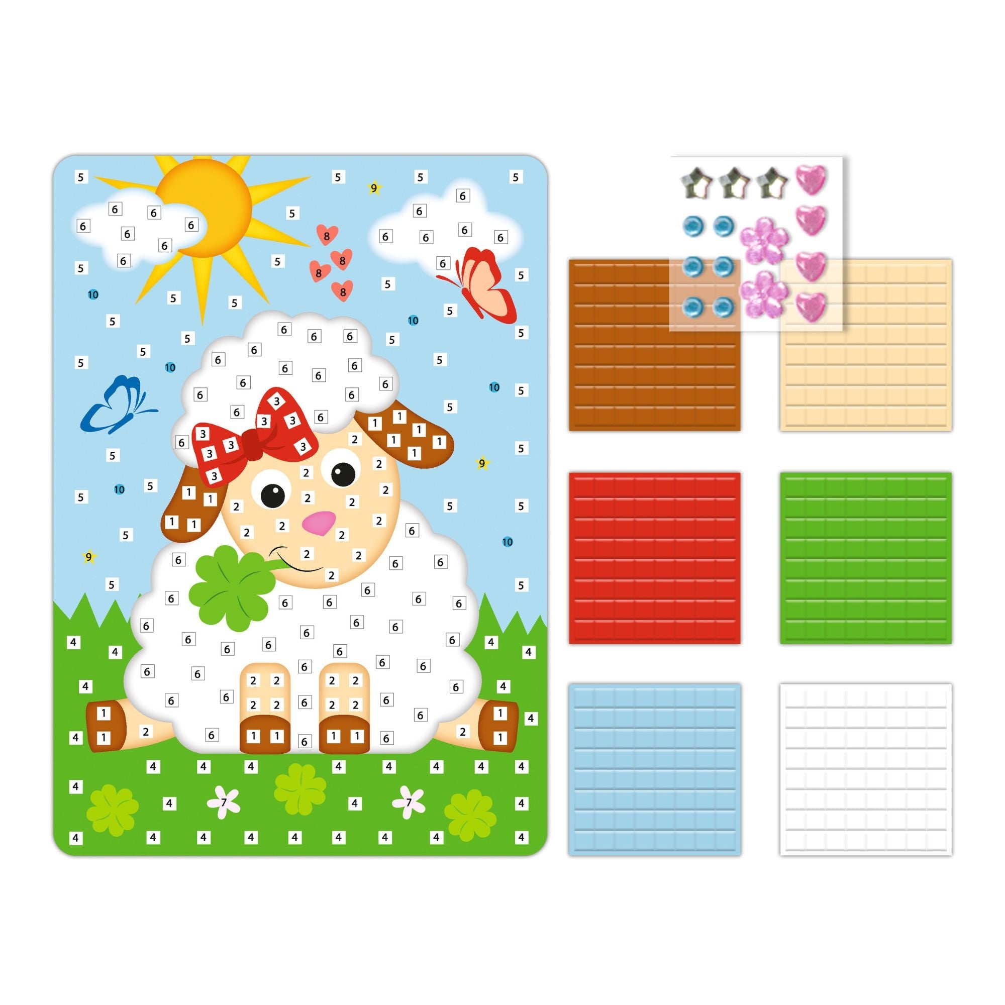 Moosgummi Mosaik "Schäfchen" Ursus - malmichmunt.com