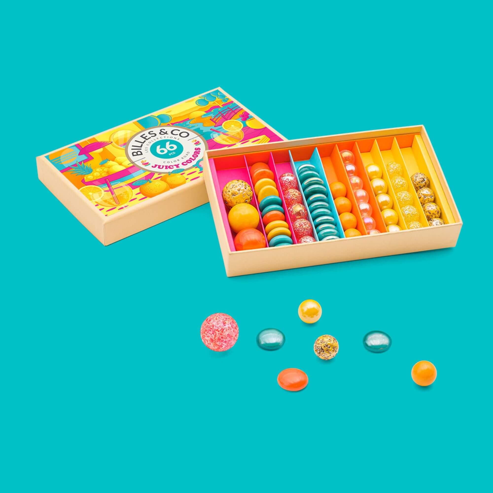 Murmel - Box Juicy Colours Billes & Co - malmichmunt.com