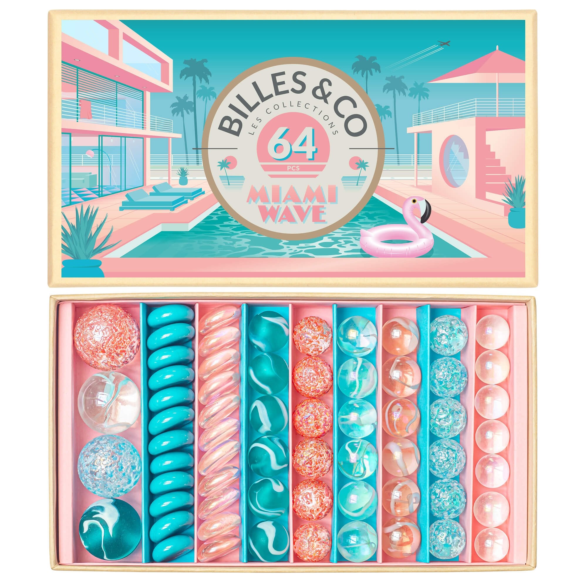 Murmel - Box Miami Wave Billes & Co - malmichmunt.com