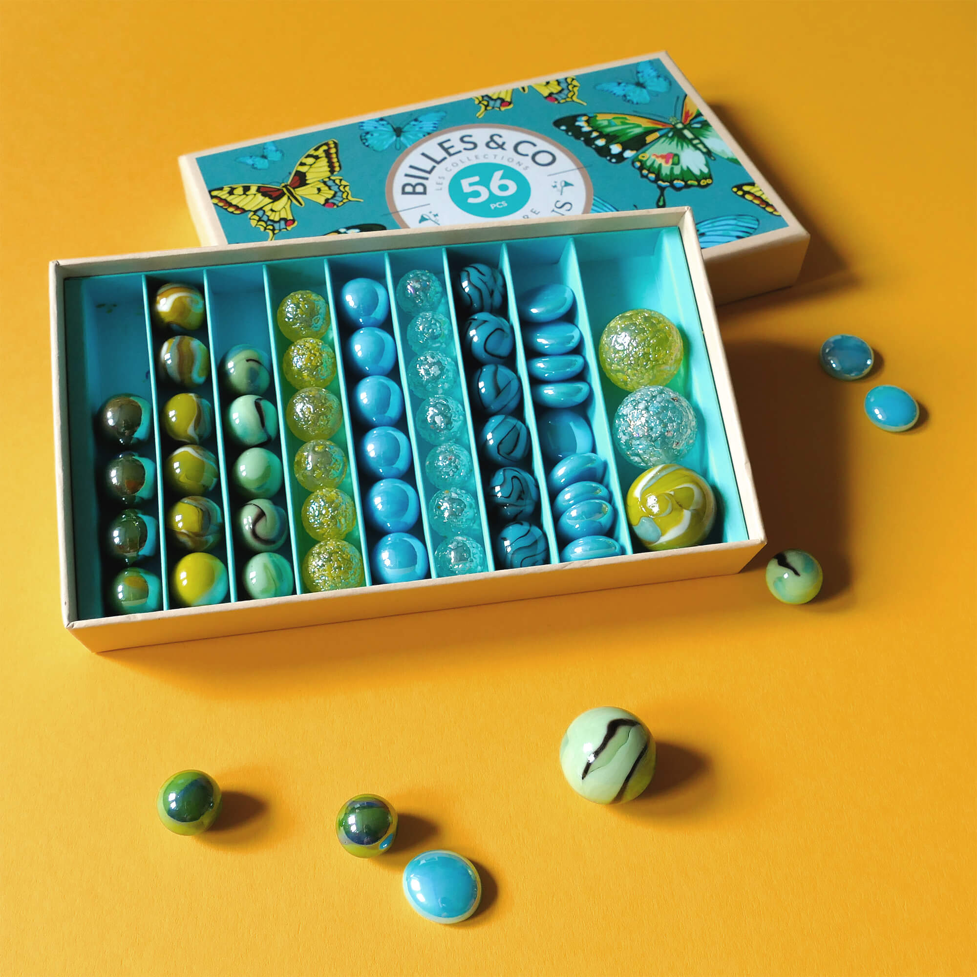 Murmel - Box Schmetterling Billes & Co - malmichmunt.com