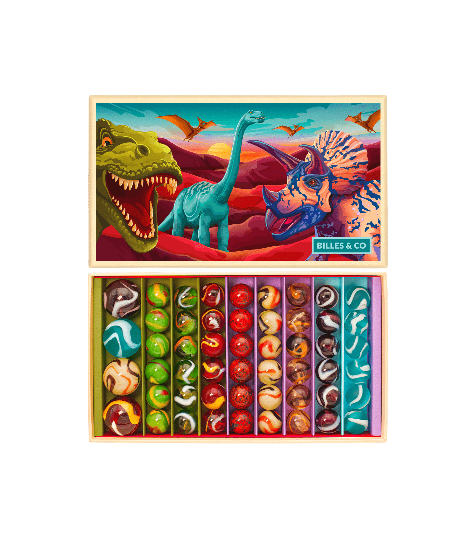 Murmeln Box Dinosaurier Billes & Co - malmichmunt.com