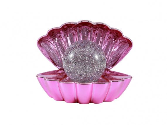 Muschellampe Rosa Metallic – Dekorative Tischlampe in Muschelform | i - Total i - Total - malmichmunt.com