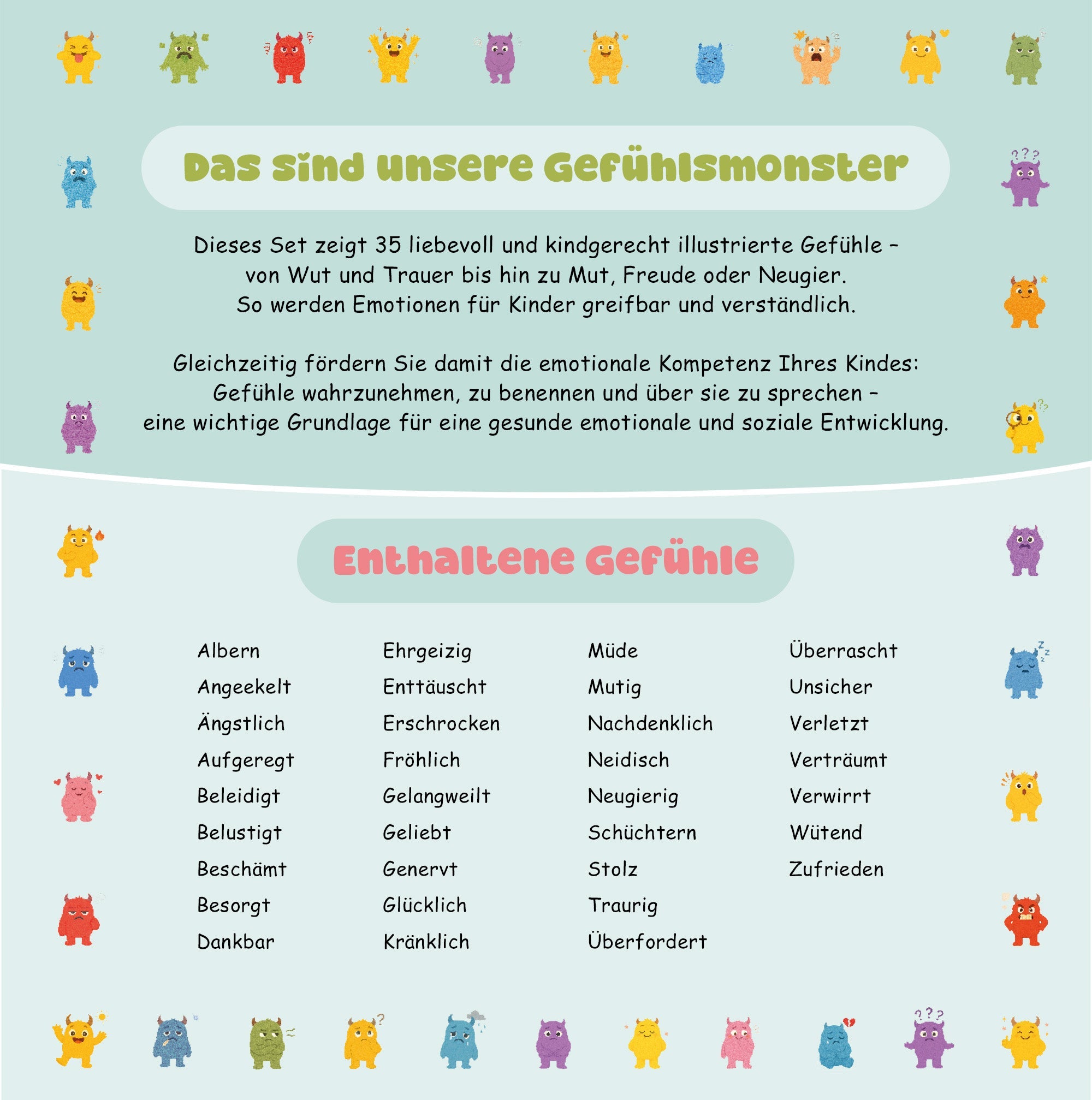 Mutmachbande Gefühlskarten für Kinder Jeka - malmichmunt.com