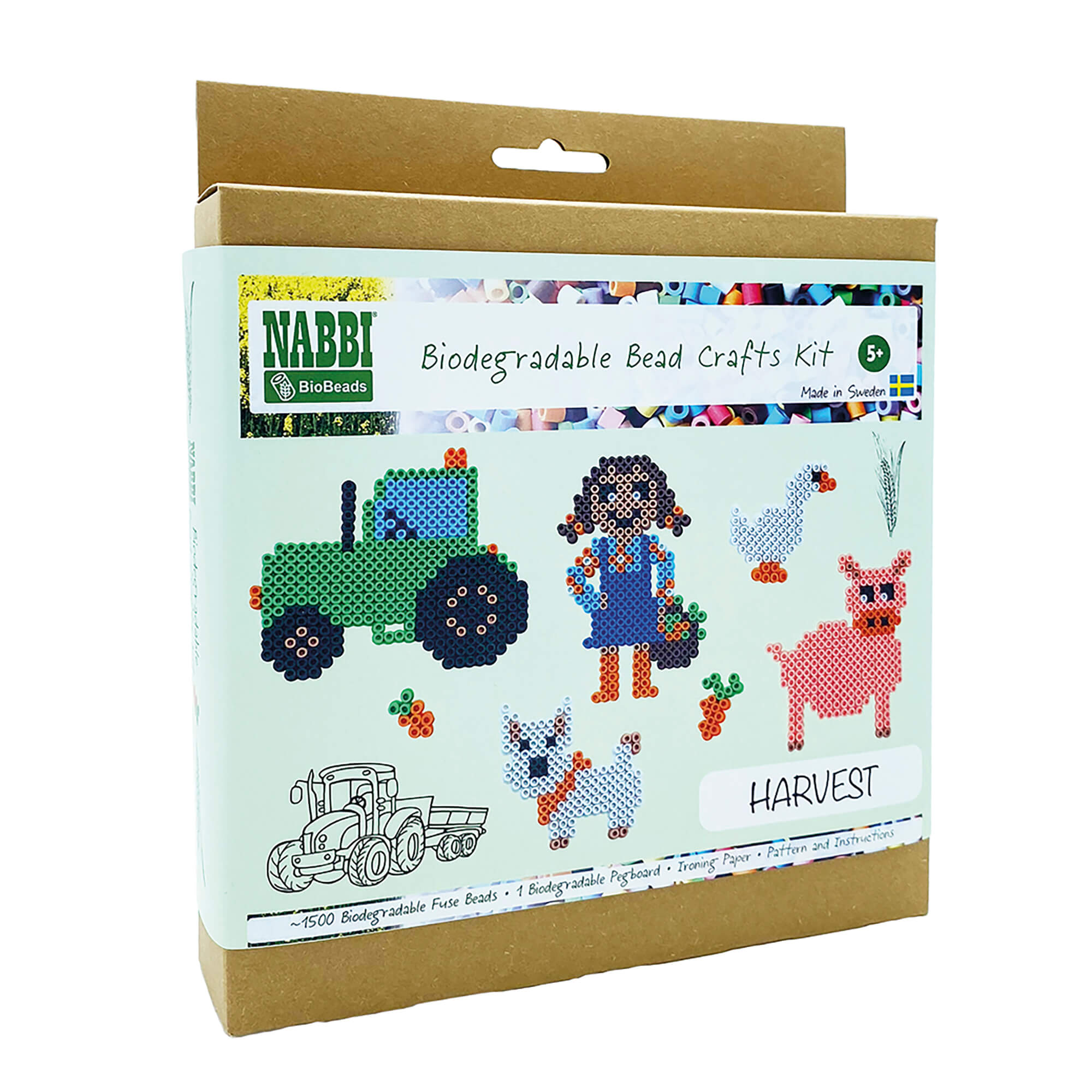 Nabbi Bio Bügelperlen - Ernte Kit Nabbi - malmichmunt.com