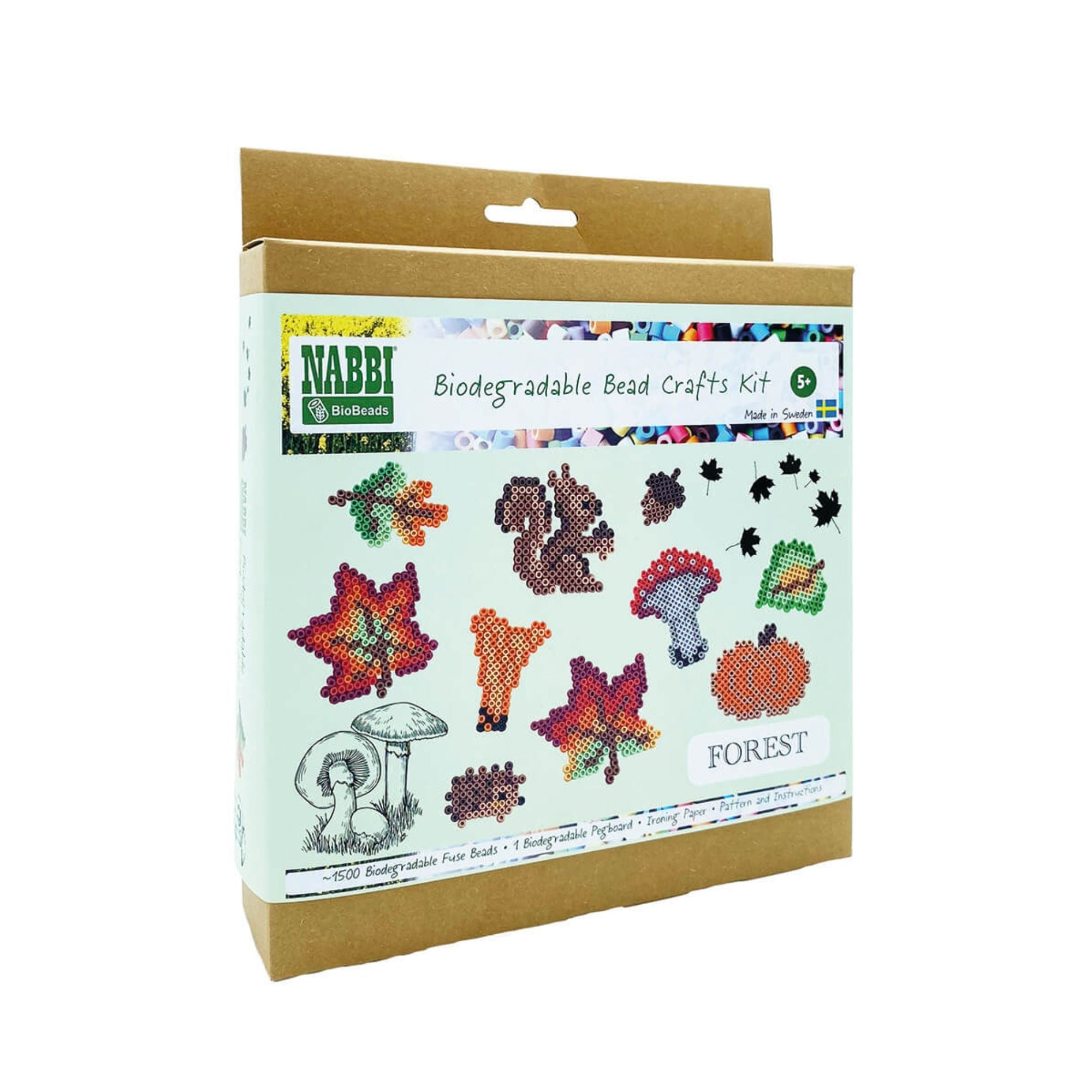 Nabbi Bio Bügelperlen - Wald Kit Nabbi - malmichmunt.com
