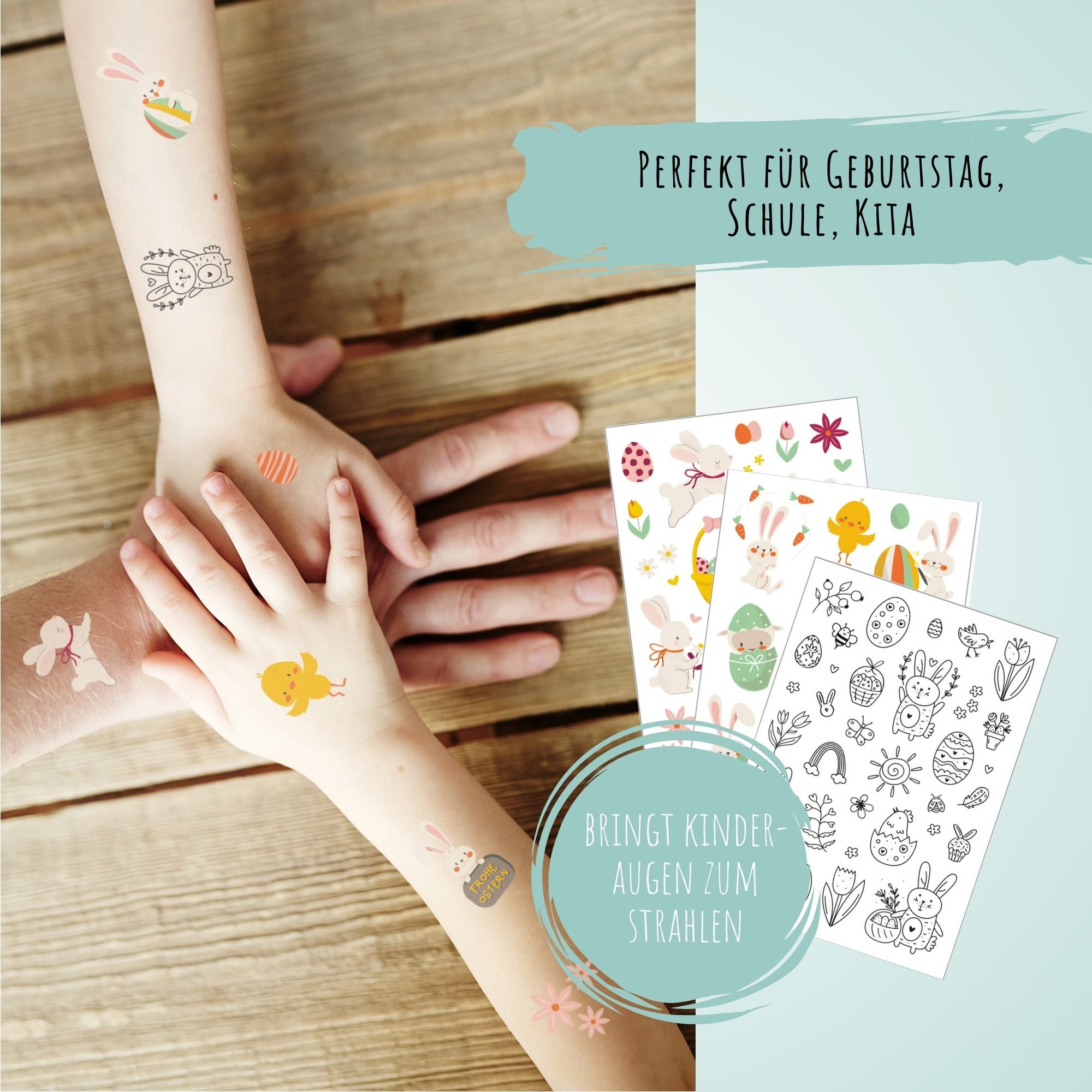 Ostern Kindertattoos Jeka - malmichmunt.com
