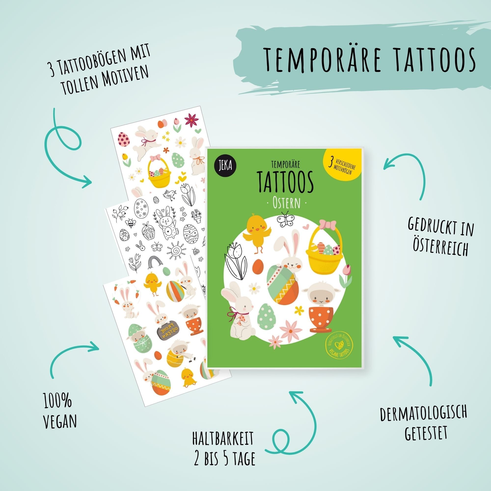 Ostern Kindertattoos Jeka - malmichmunt.com