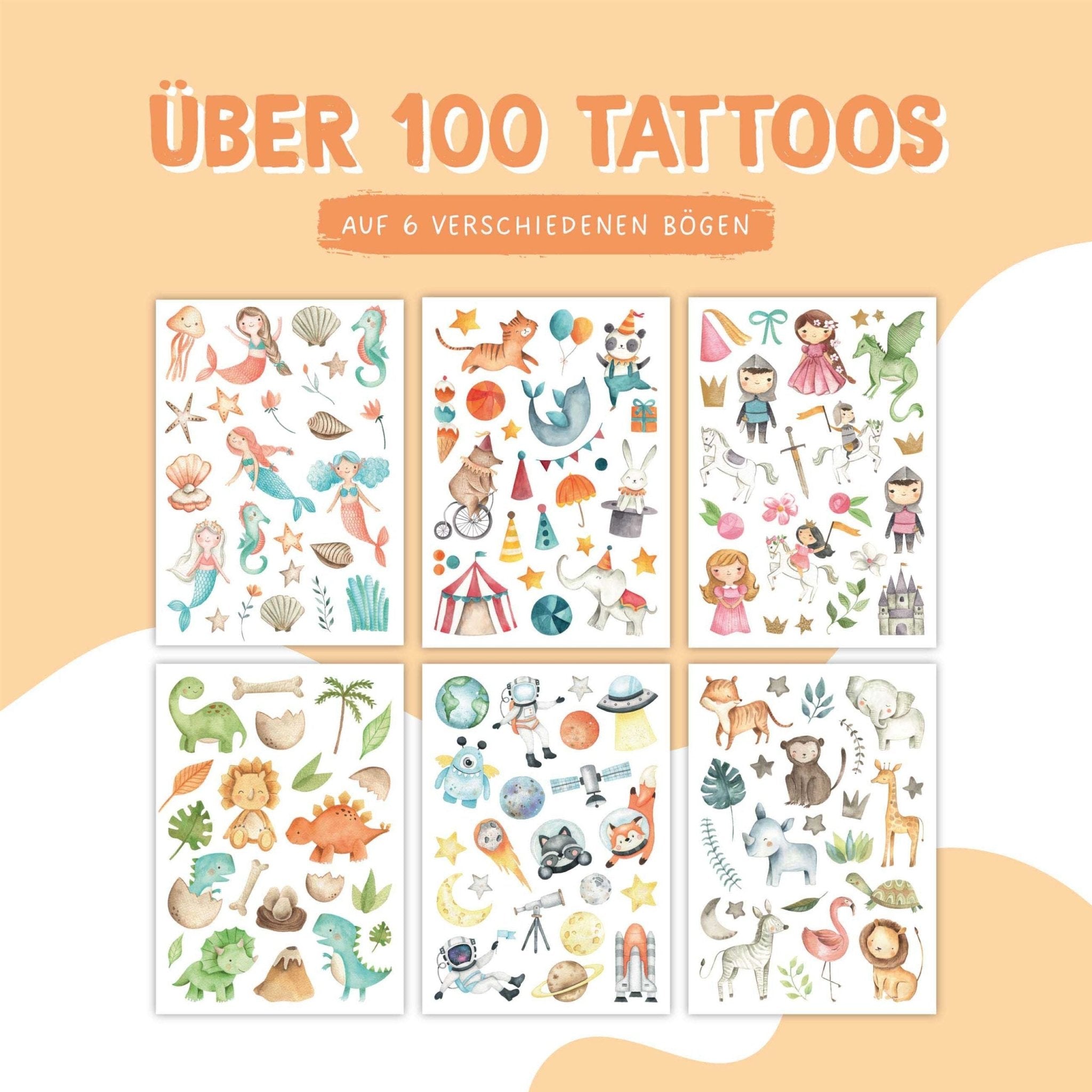 Papierdrachen Kindertattoo Bunter Mix Papierdrachen - malmichmunt.com