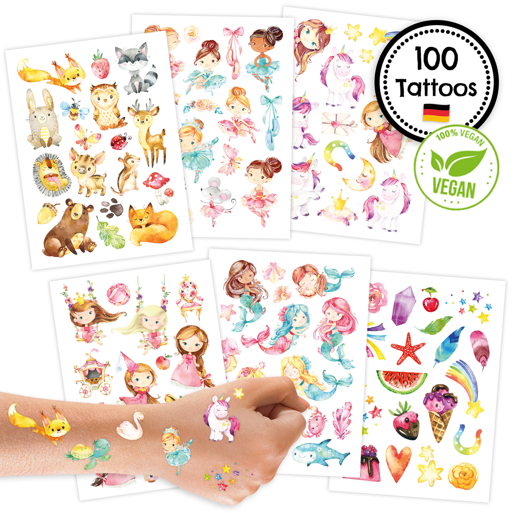 Papierdrachen Kindertattoo - Fantasie Papierdrachen - malmichmunt.com