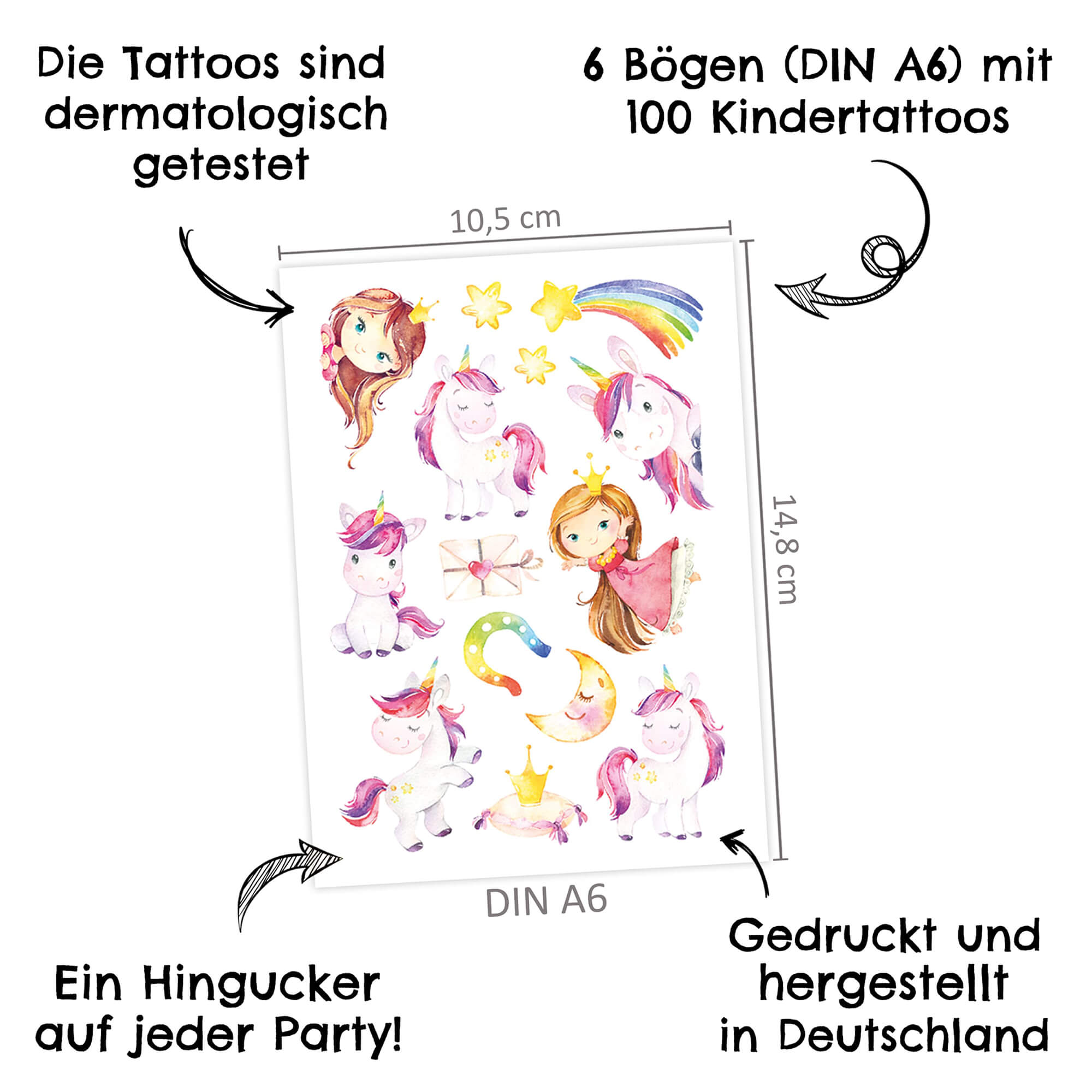 Papierdrachen Kindertattoo - Fantasie Papierdrachen - malmichmunt.com