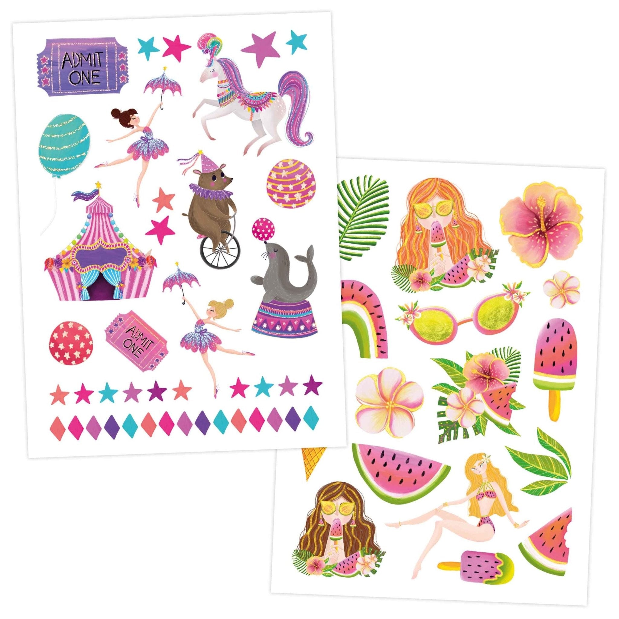 Papierdrachen Kindertattoo Metallic - Einhorn und Regenbogen Papierdrachen - malmichmunt.com