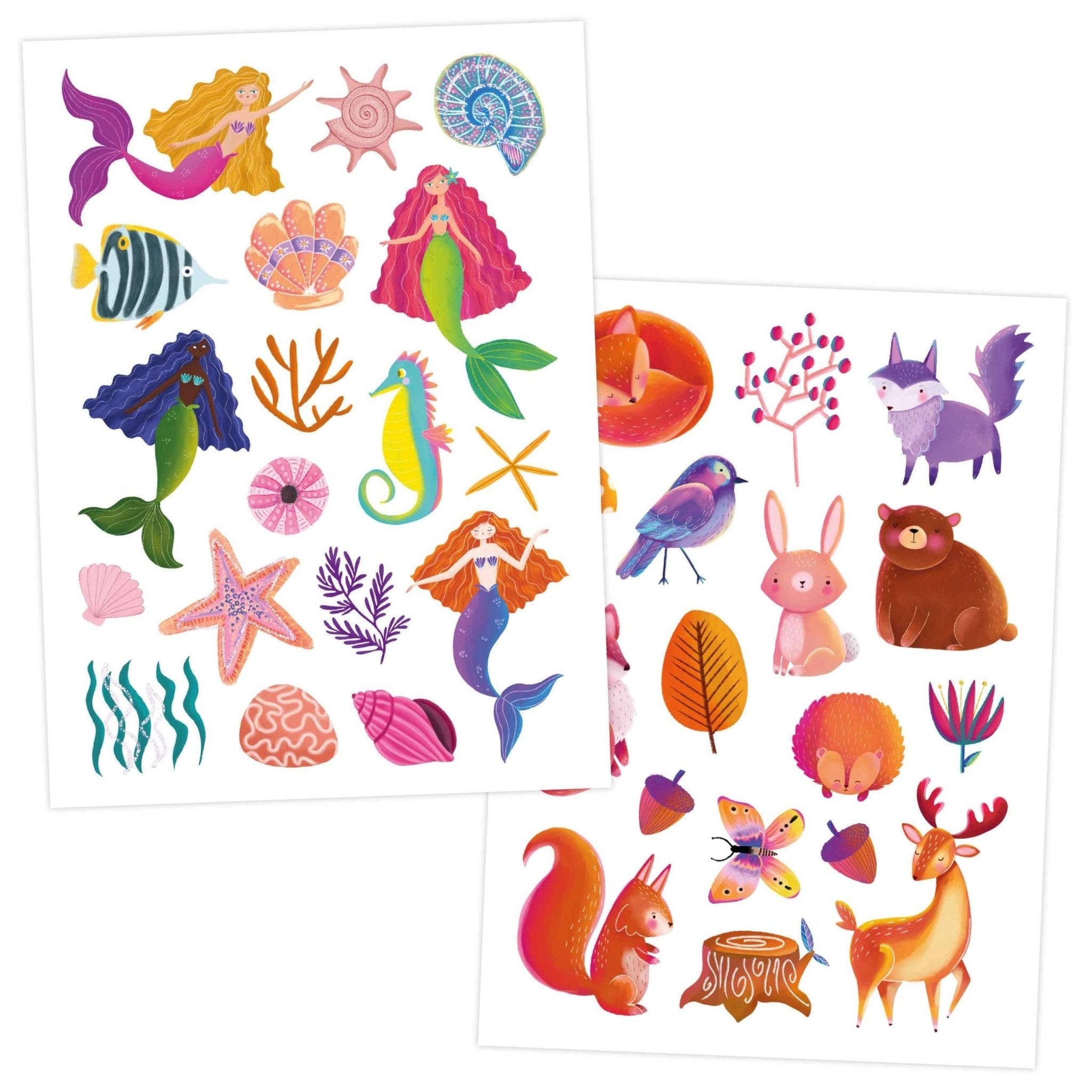 Papierdrachen Kindertattoo Metallic - Einhorn und Regenbogen Papierdrachen - malmichmunt.com