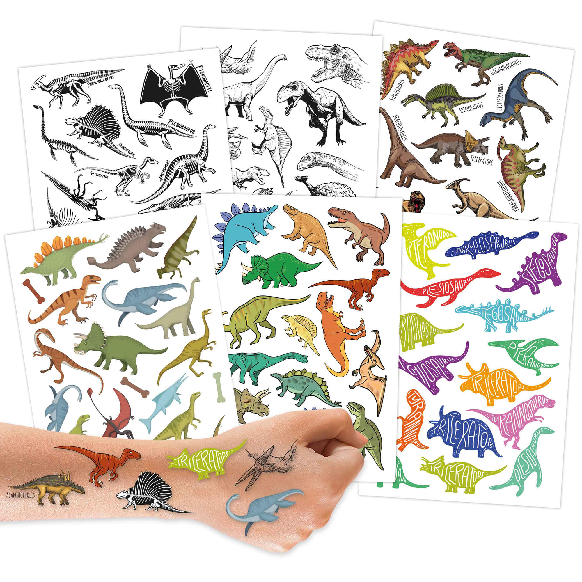 Papierdrachen Kindertattoos Dinos Papierdrachen - malmichmunt.com