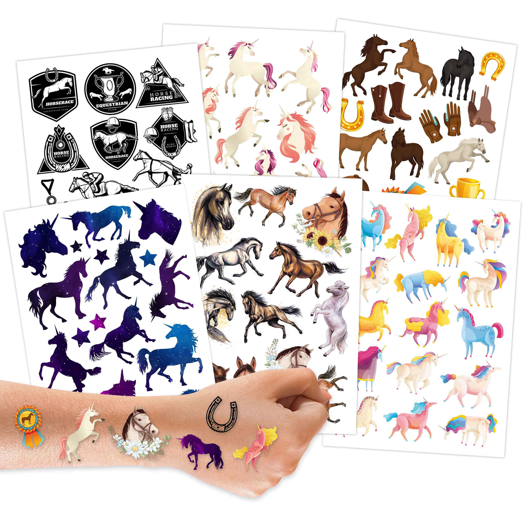 Papierdrachen Kindertattoos Pferde Papierdrachen - malmichmunt.com