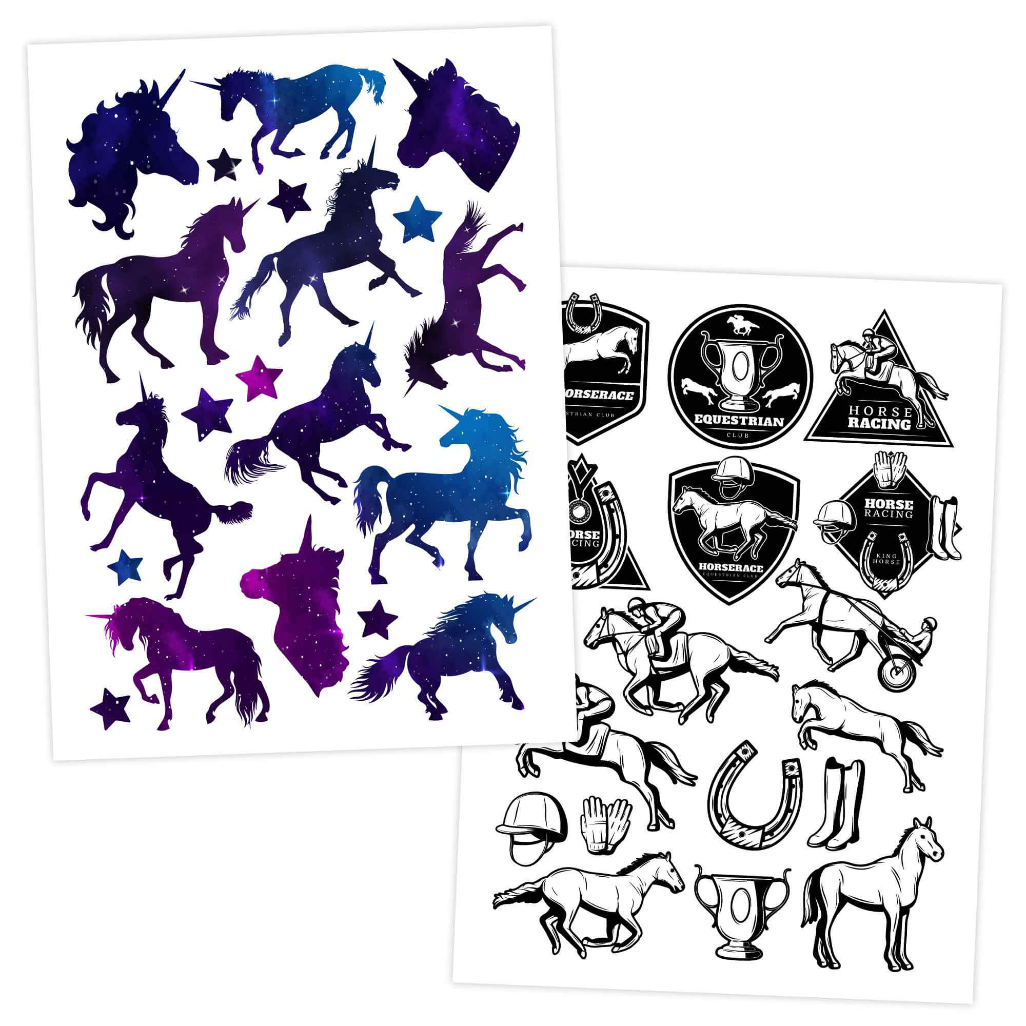 Papierdrachen Kindertattoos Pferde Papierdrachen - malmichmunt.com