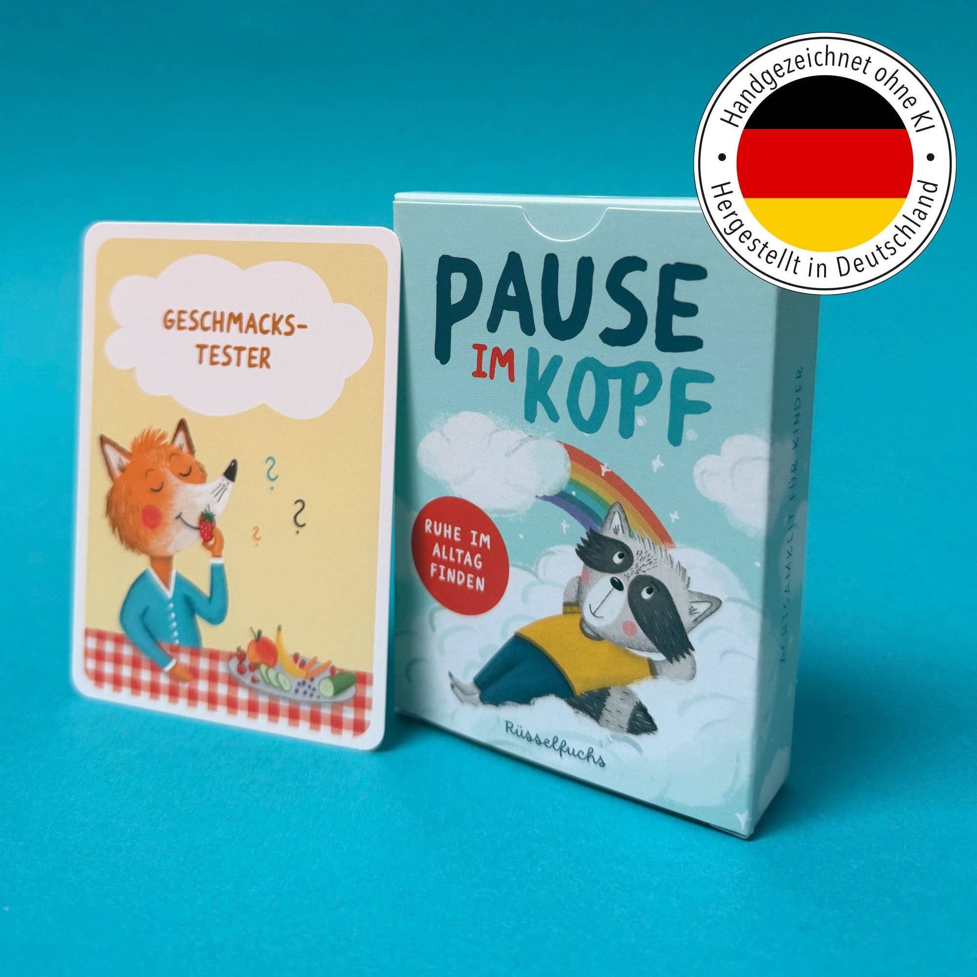 Pause im Kopf – Achtsamkeitskarten für Kinder Rüsselfuchs - malmichmunt.com