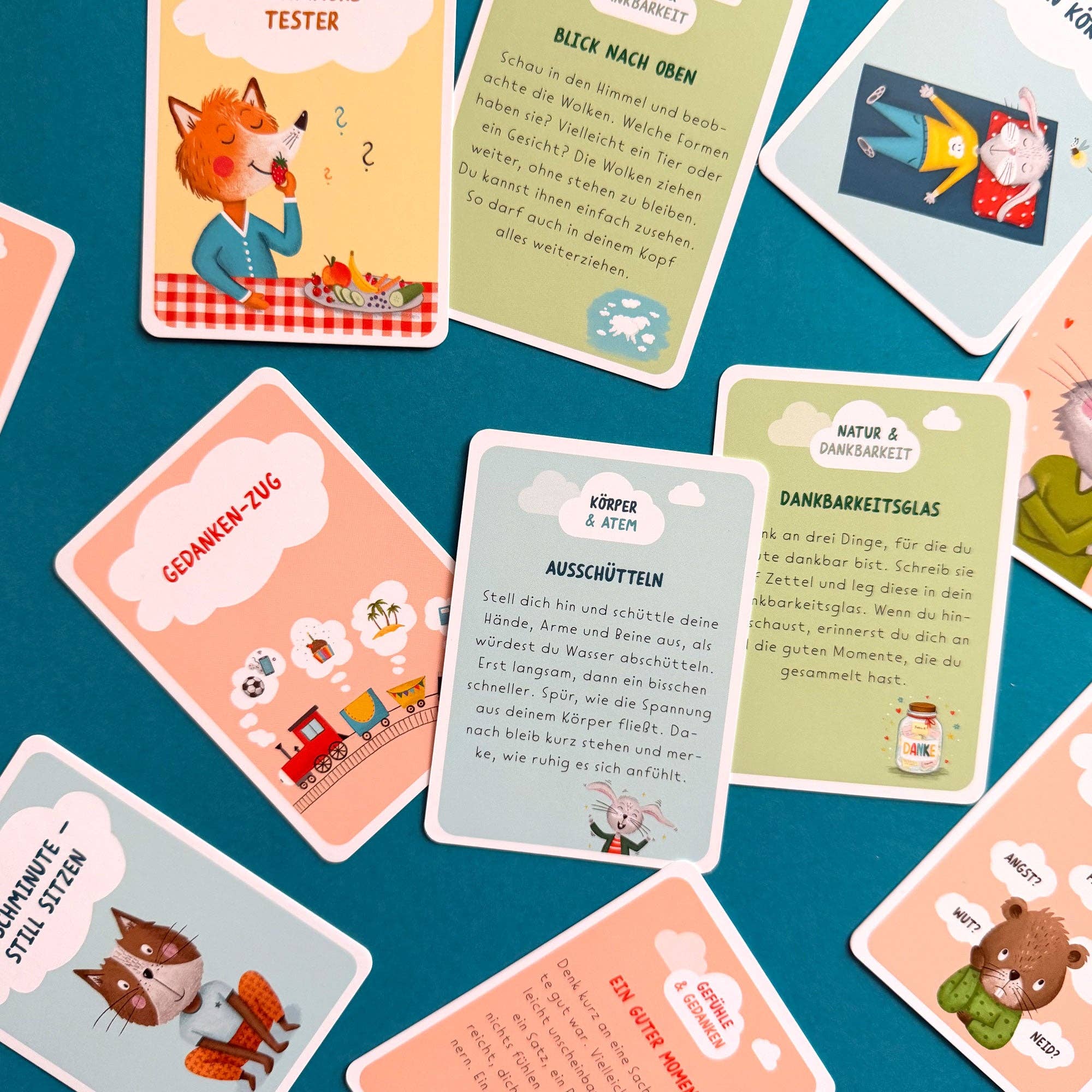 Pause im Kopf – Achtsamkeitskarten für Kinder Rüsselfuchs - malmichmunt.com