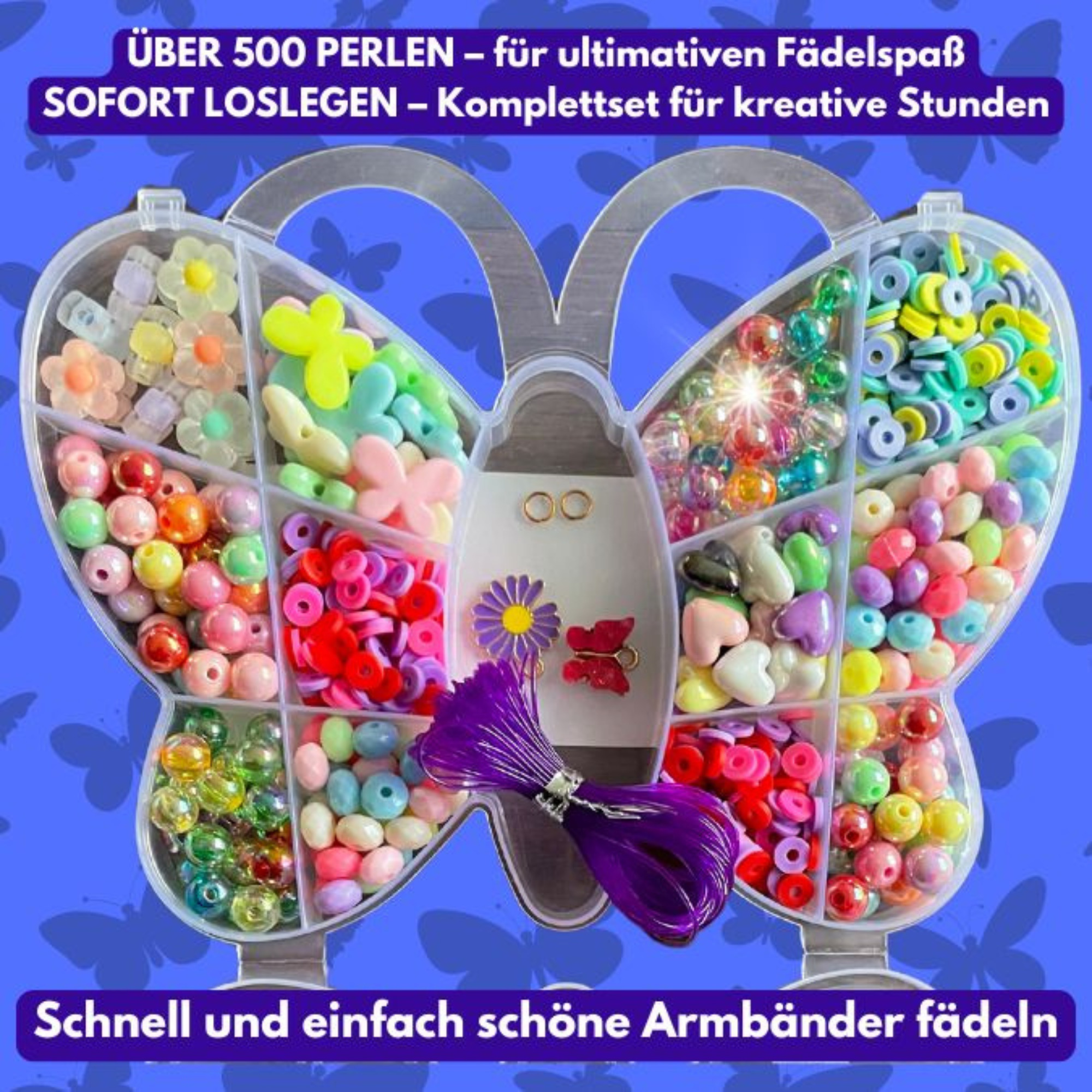Perlenset Schmetterling TOPP Verlag - malmichmunt.com