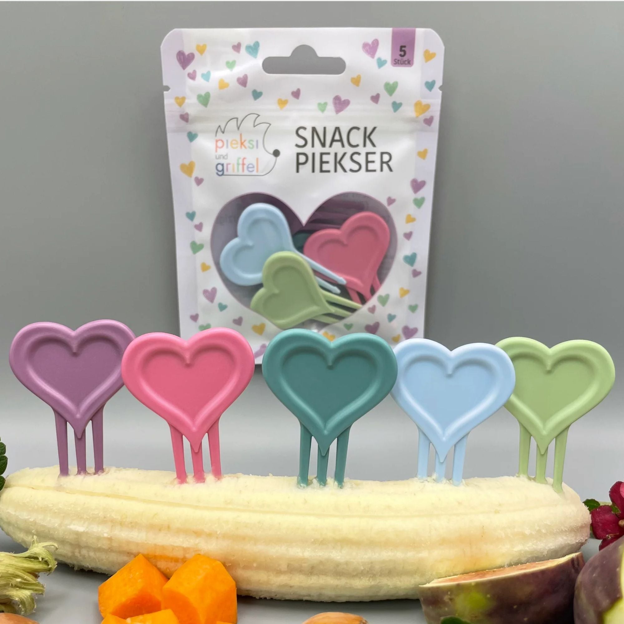 Piksi und Griffel Snack Piekser - "Love is all you need" Pieksi und Griffel - malmichmunt.com