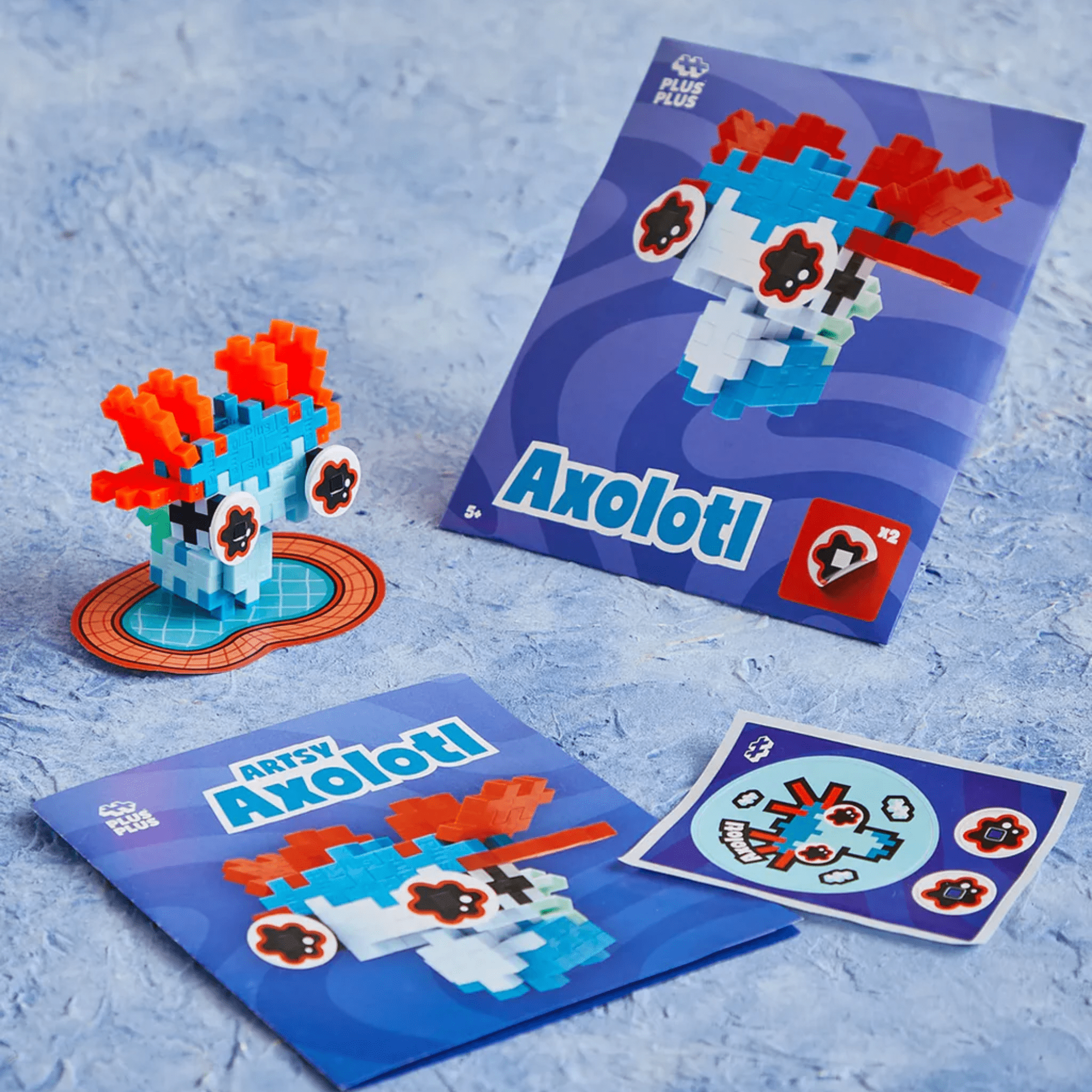 Plus - Plus Kreativ Bausteine Haustiere - Axolotl (blau) Plus Plus - malmichmunt.com