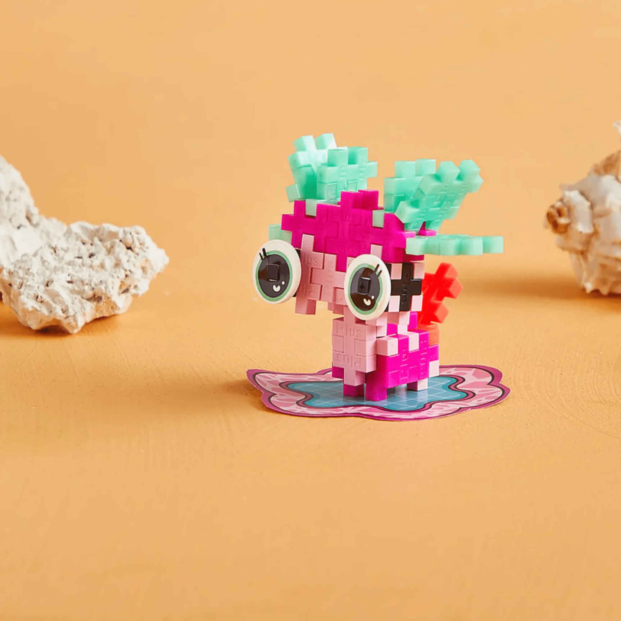 Plus - Plus Kreativ Bausteine Haustiere - Axolotl (rosa) Plus Plus - malmichmunt.com