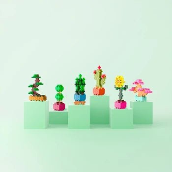 Plus - Plus Kreativ Bausteine Pflanzen Kaktus (Calm Cactus) Plus Plus - malmichmunt.com
