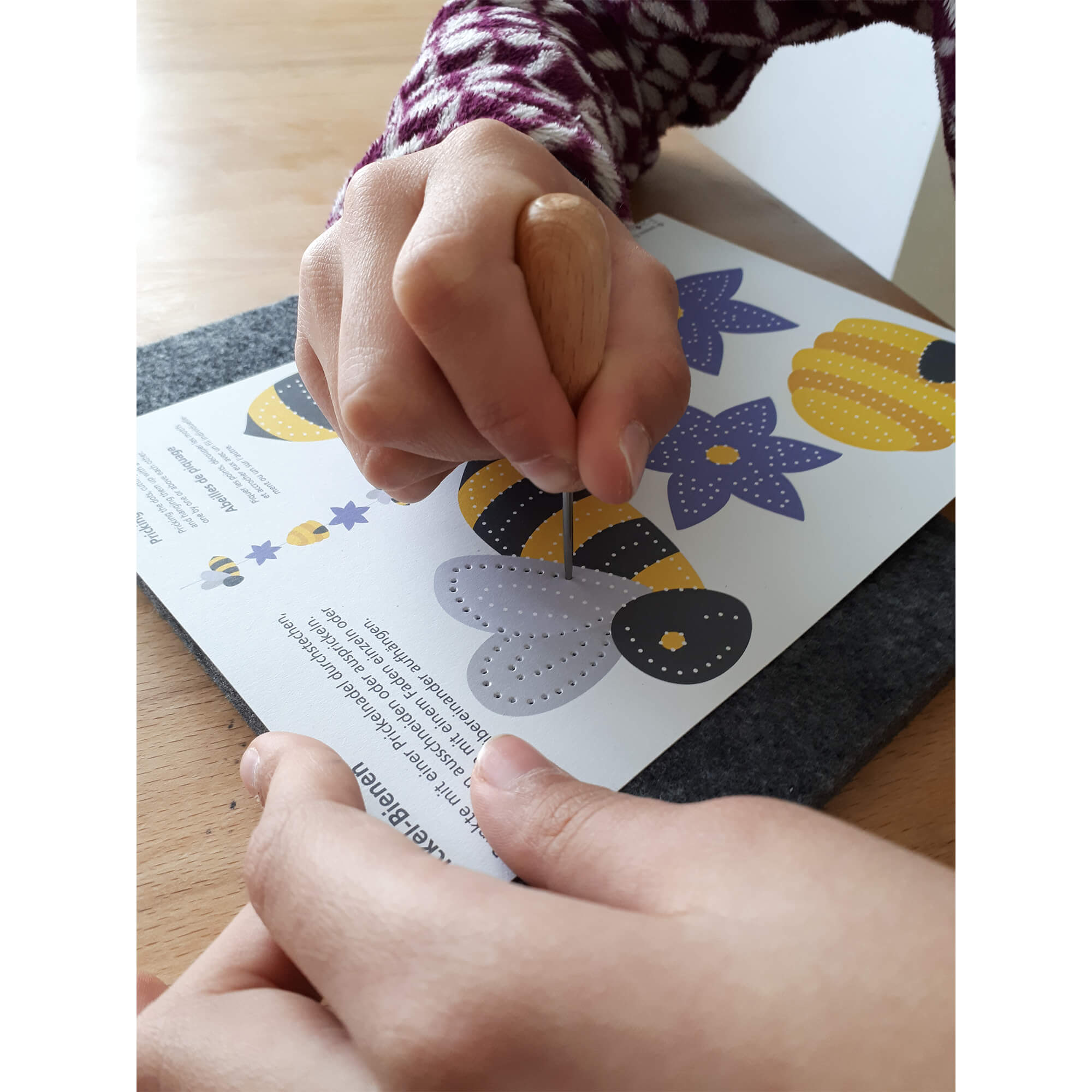 Prickeln für Kinder - Prickelset Biene & Käfer Familienmomente - malmichmunt.com
