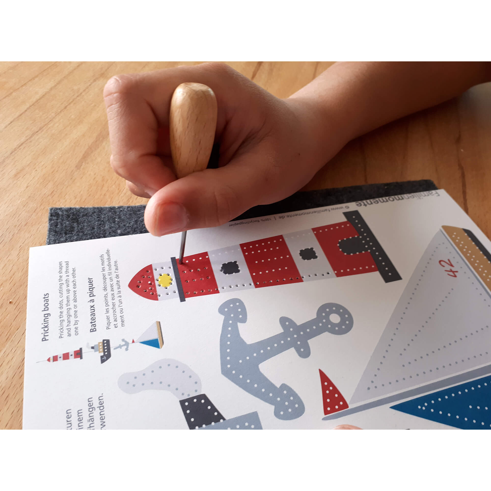 Prickeln für Kinder - Prickelset Meer Familienmomente - malmichmunt.com