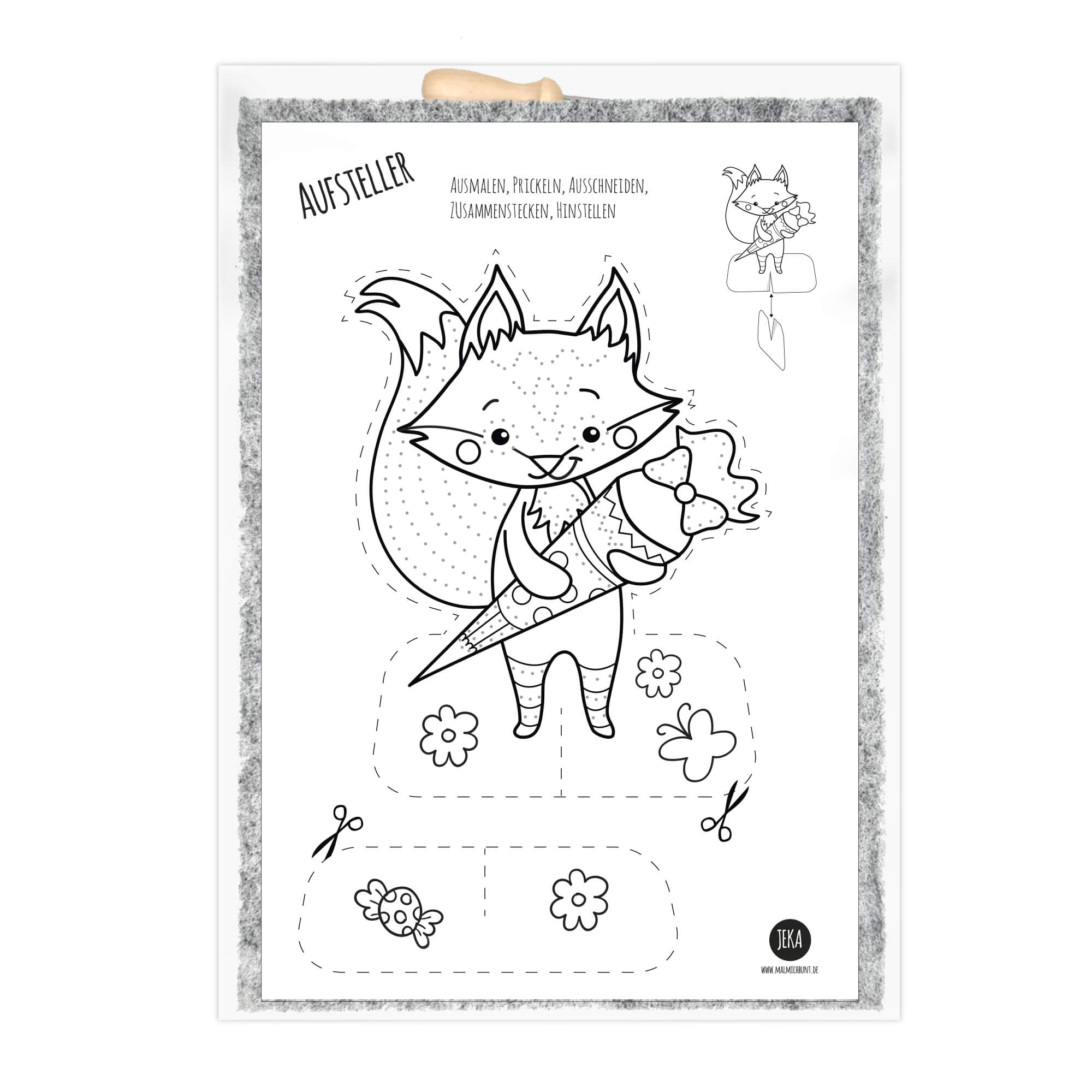 Prickeln Schulanfang - Prickelset Jeka - malmichmunt.com