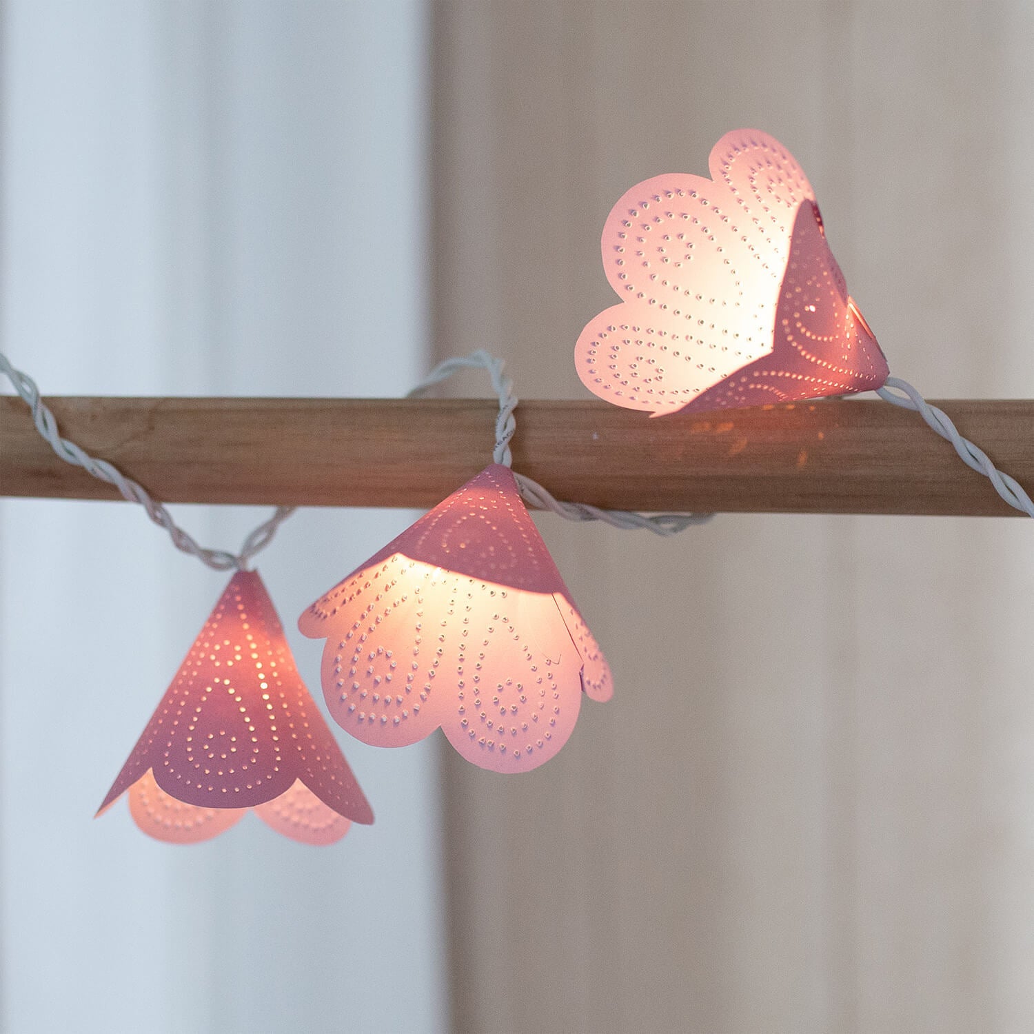 Prickelset Lichterkette Pastell - Rosa Familienmomente - malmichmunt.com